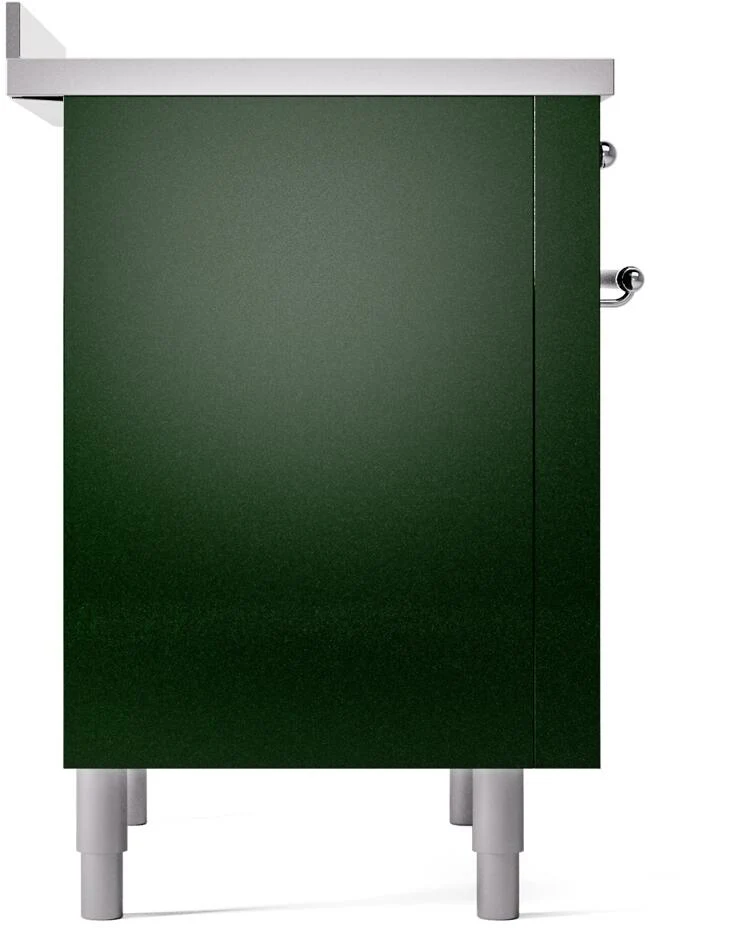 ILVE Nostalgie II 36-Inch Freestanding Electric Induction Range in Emerald Green with Chrome Trim (UPI366NMPEGC) - Image 7