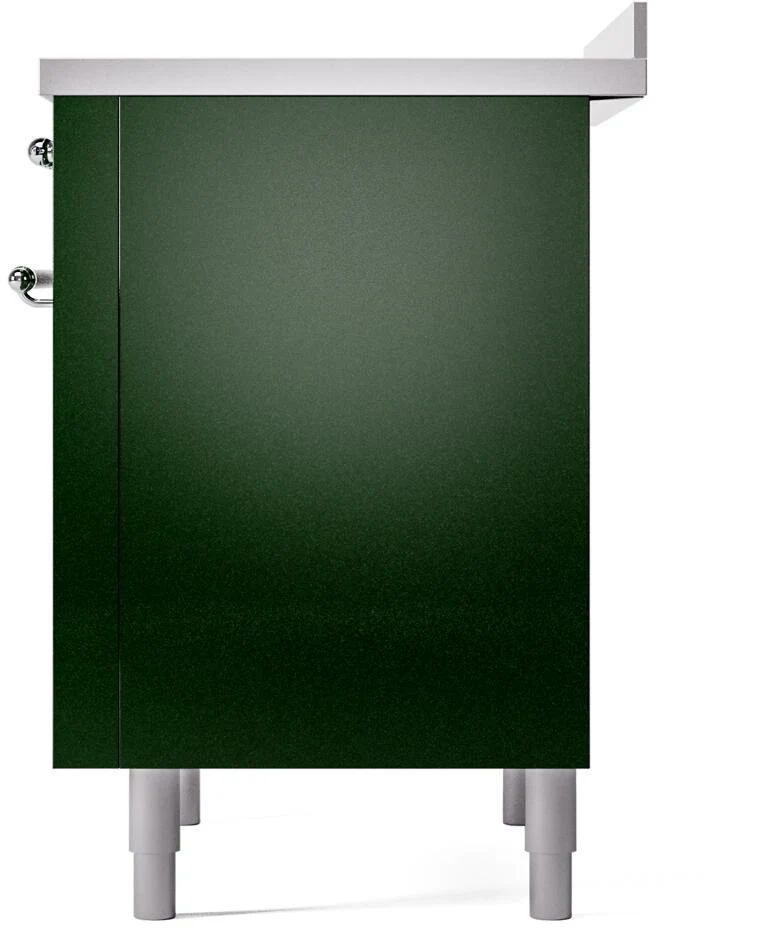ILVE Nostalgie II 36-Inch Freestanding Electric Induction Range in Emerald Green with Chrome Trim (UPI366NMPEGC) - Image 8