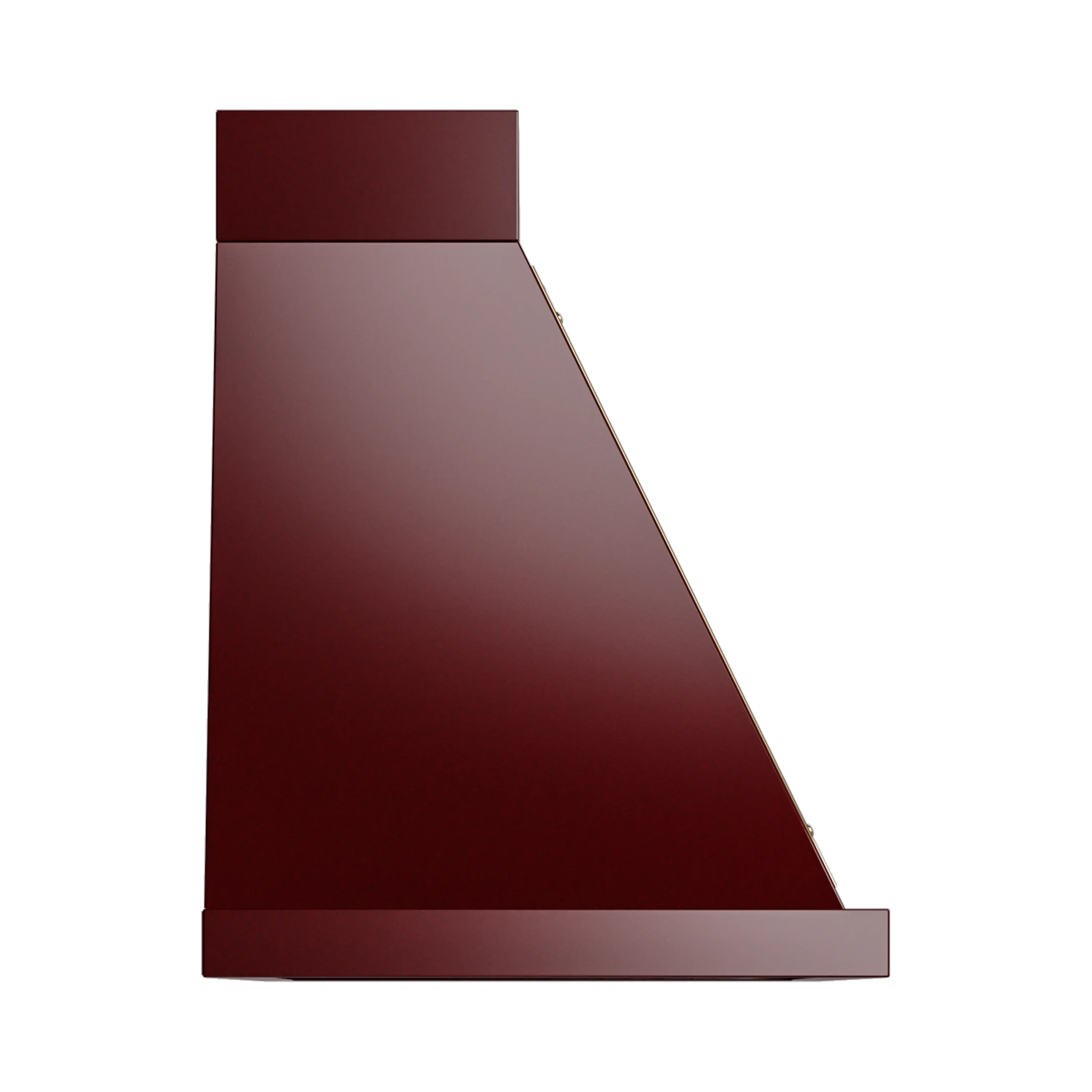 ILVE Nostalgie II 40-Inch 600 CFM Wall Mounted Range Hood in Burgundy with Brass Trim (UANB40BUG) - Image 3