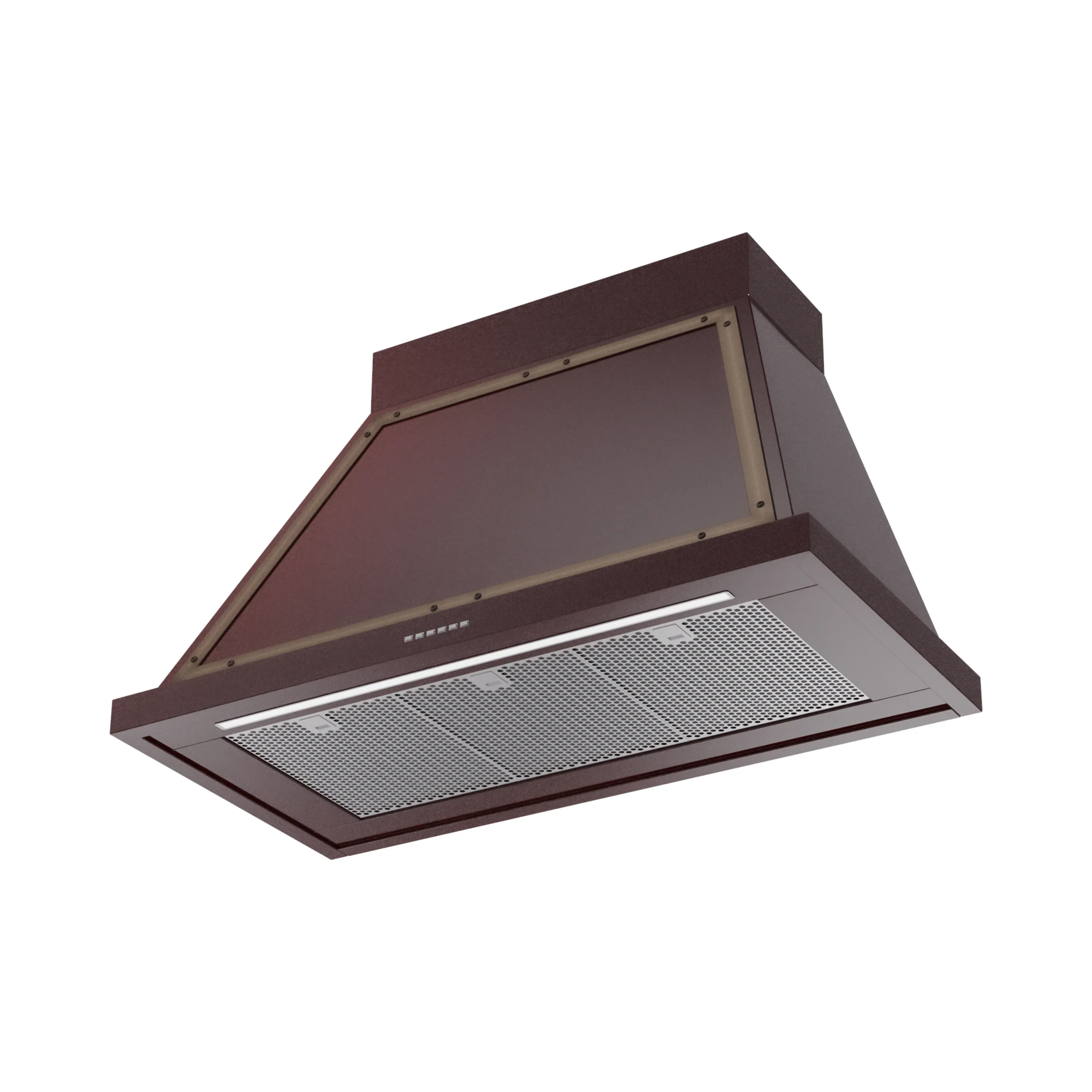 ILVE Nostalgie II 40-Inch 600 CFM Wall Mounted Range Hood in Burgundy with Bronze Trim (UANB40BUB) - Image 2
