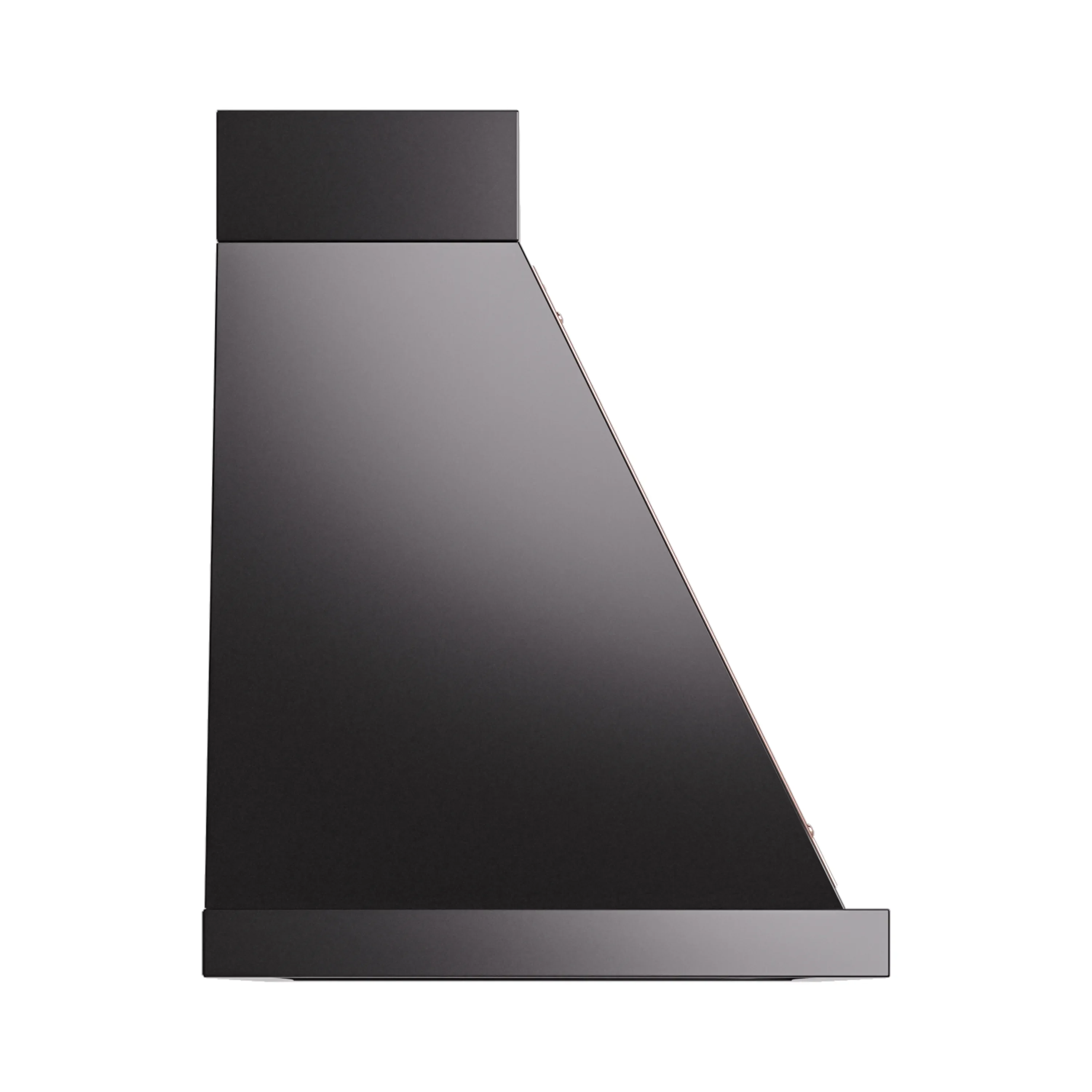ILVE Nostalgie II 40-Inch 600 CFM Wall Mounted Range Hood in Glossy Black with Copper Trim (UANB40BKP) - Image 3