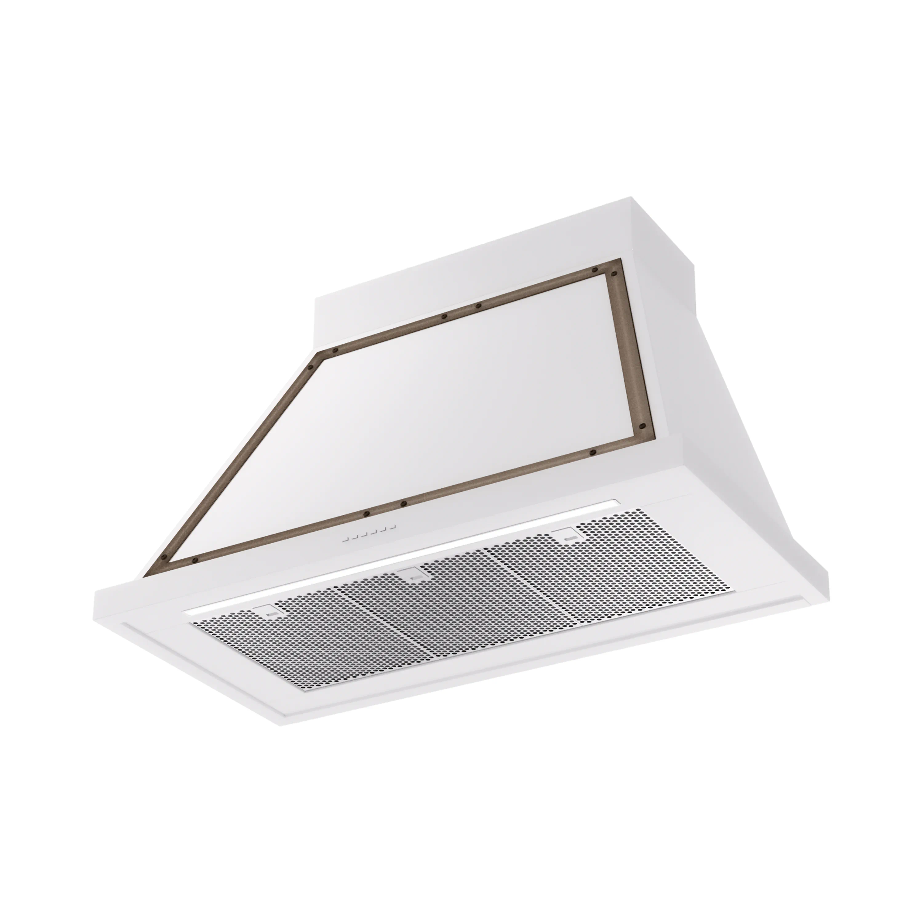 ILVE Nostalgie II 40-Inch 600 CFM Wall Mounted Range Hood in White with Bronze Trim (UANB40WHB) - Image 2