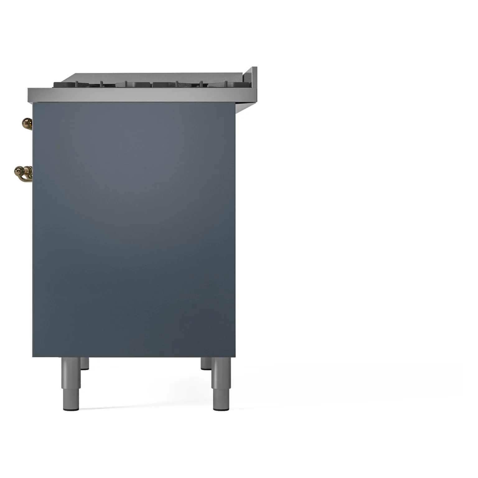 ILVE Nostalgie II 40-Inch Dual Fuel Freestanding Range in Blue Grey with Brass Trim (UPD40FNMPBGGLP) - Image 10