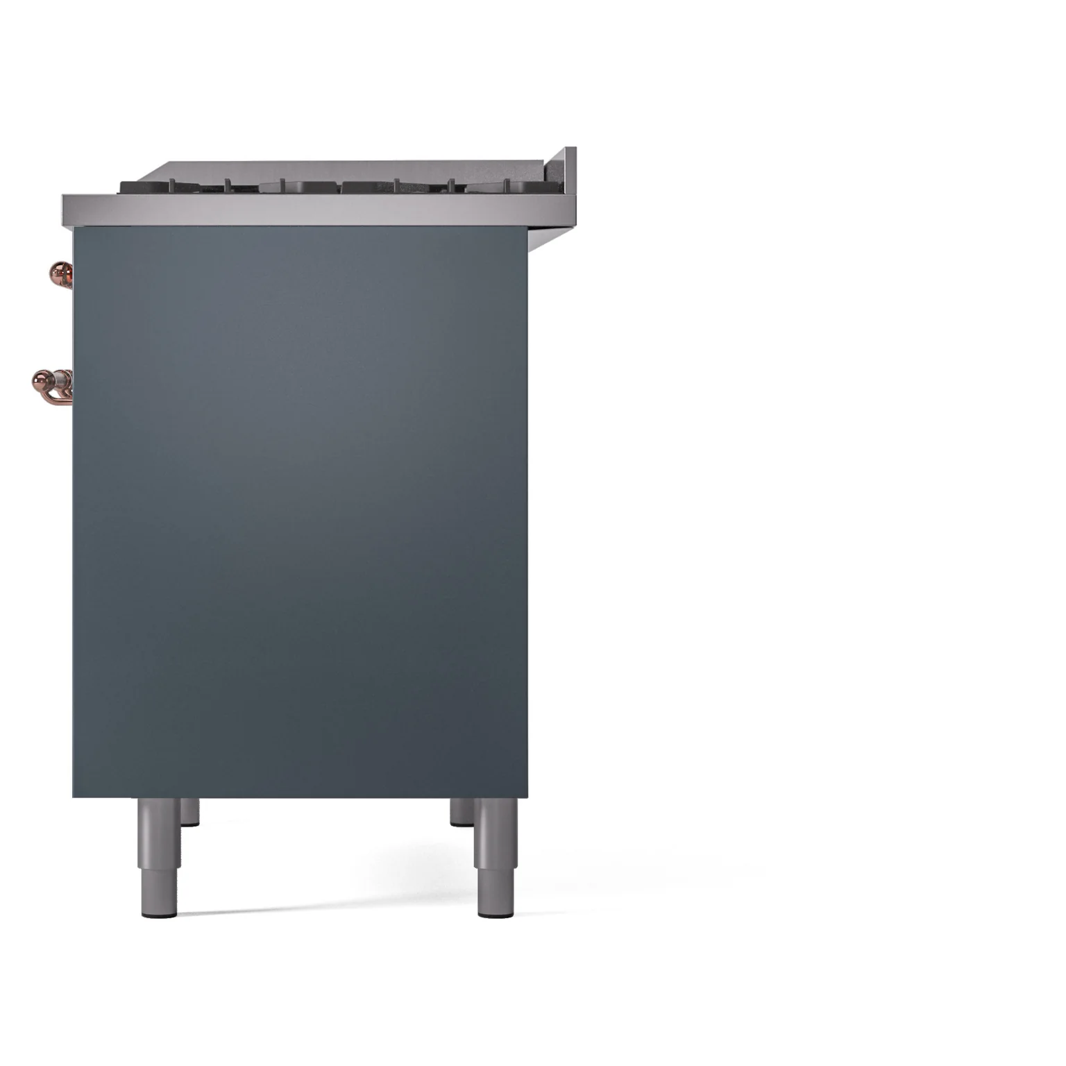 ILVE Nostalgie II 40-Inch Dual Fuel Freestanding Range in Blue Grey with Copper Trim (UPD40FNMPBGPLP) - Image 10