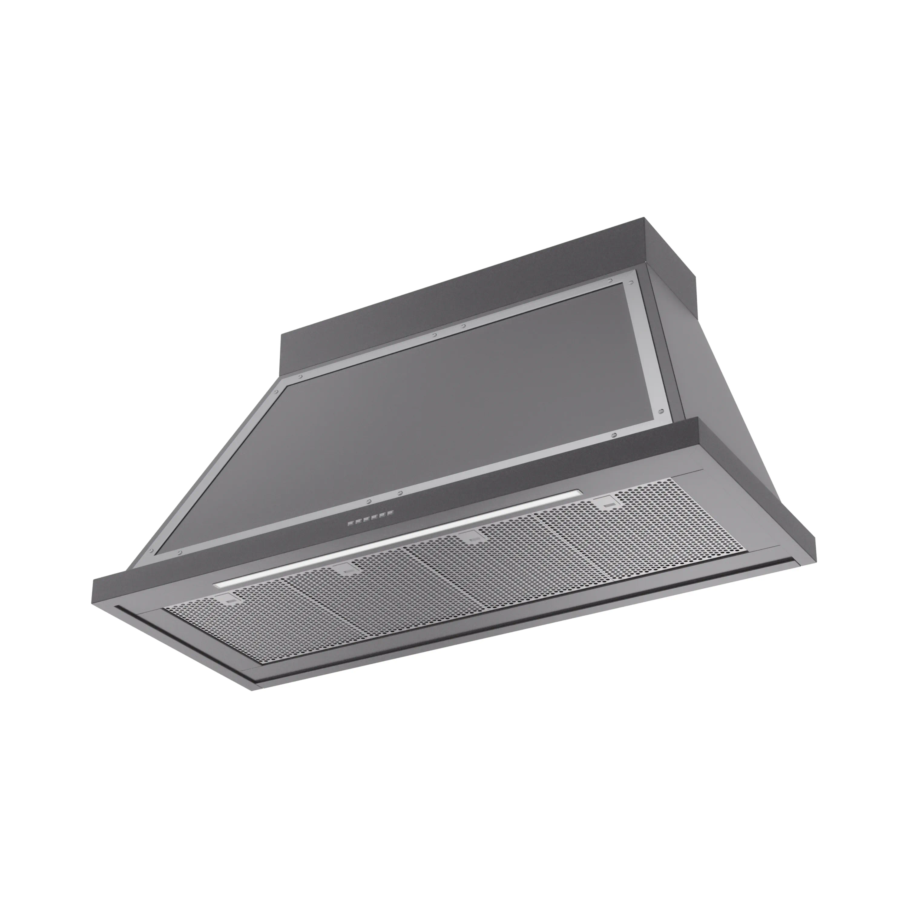 ILVE Nostalgie II 48-Inch 600 CFM Wall Mounted Range Hood in Graphite Matte with Chrome Trim (UANB48MGC) - Image 2