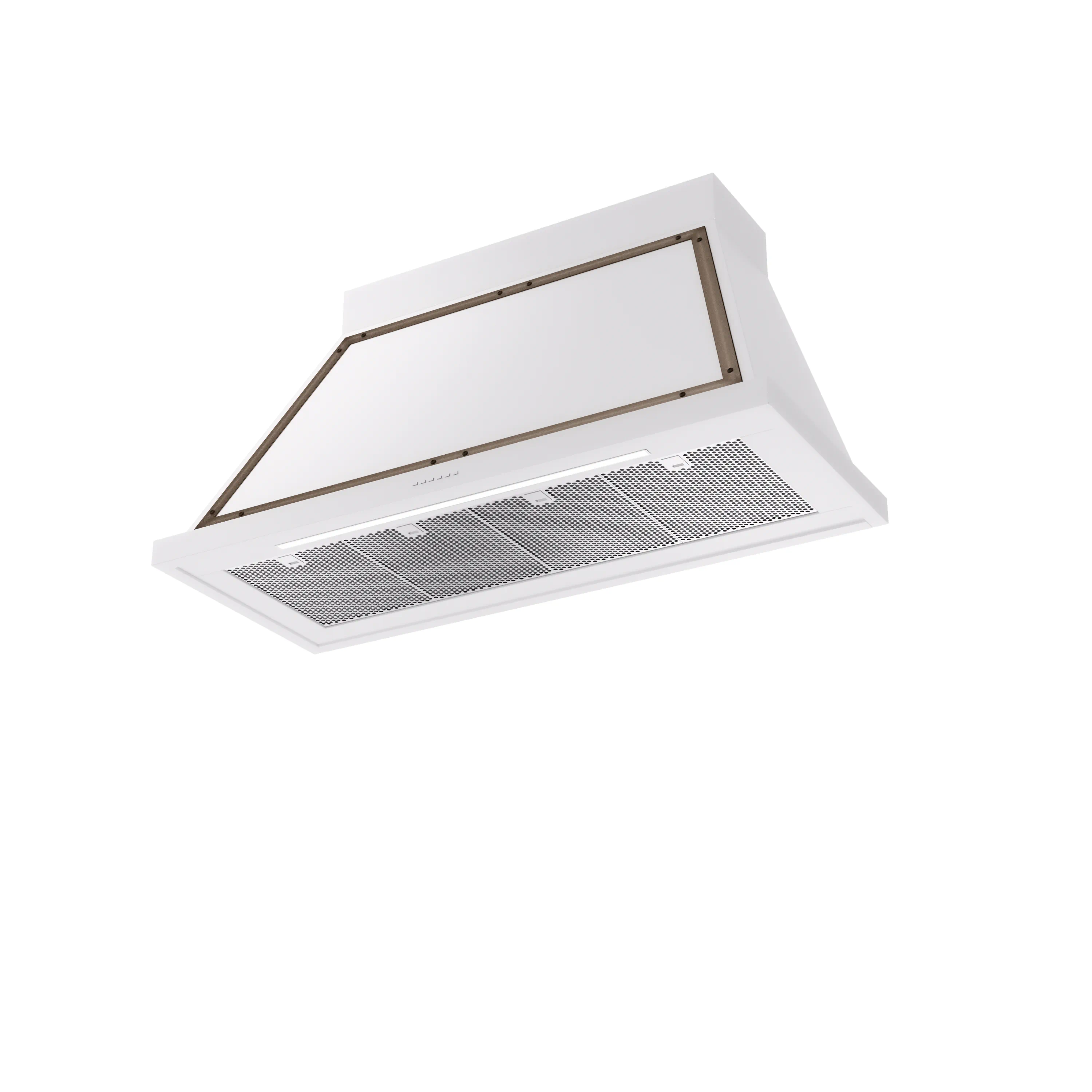 ILVE Nostalgie II 48-Inch 600 CFM Wall Mounted Range Hood in White with Bronze Trim (UANB48WHB) - Image 2