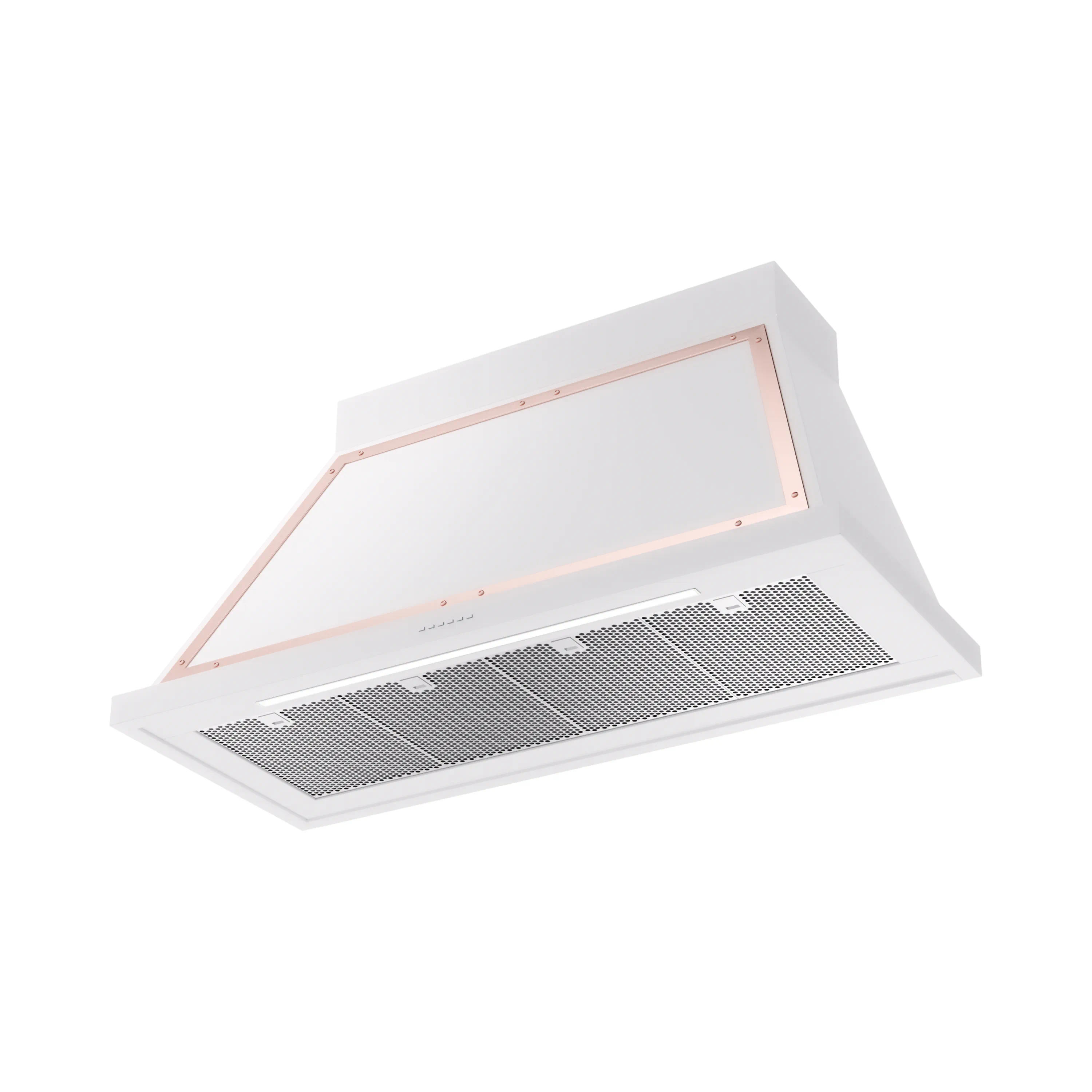 ILVE Nostalgie II 48-Inch 600 CFM Wall Mounted Range Hood in White with Copper Trim (UANB48WHP) - Image 2