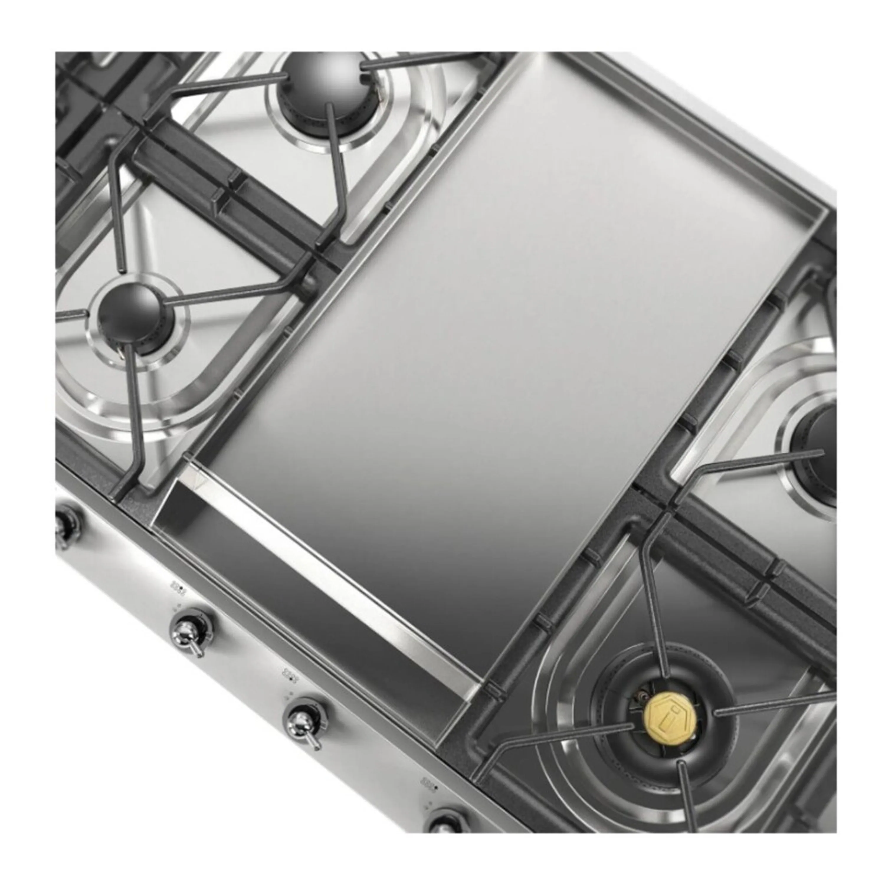 ILVE Nostalgie II 48 inch Built-In Propane Gas Cooktop with 8 Burners, Griddle, in Stainless Steel (UHCP1265FNSSCLP) - Image 7