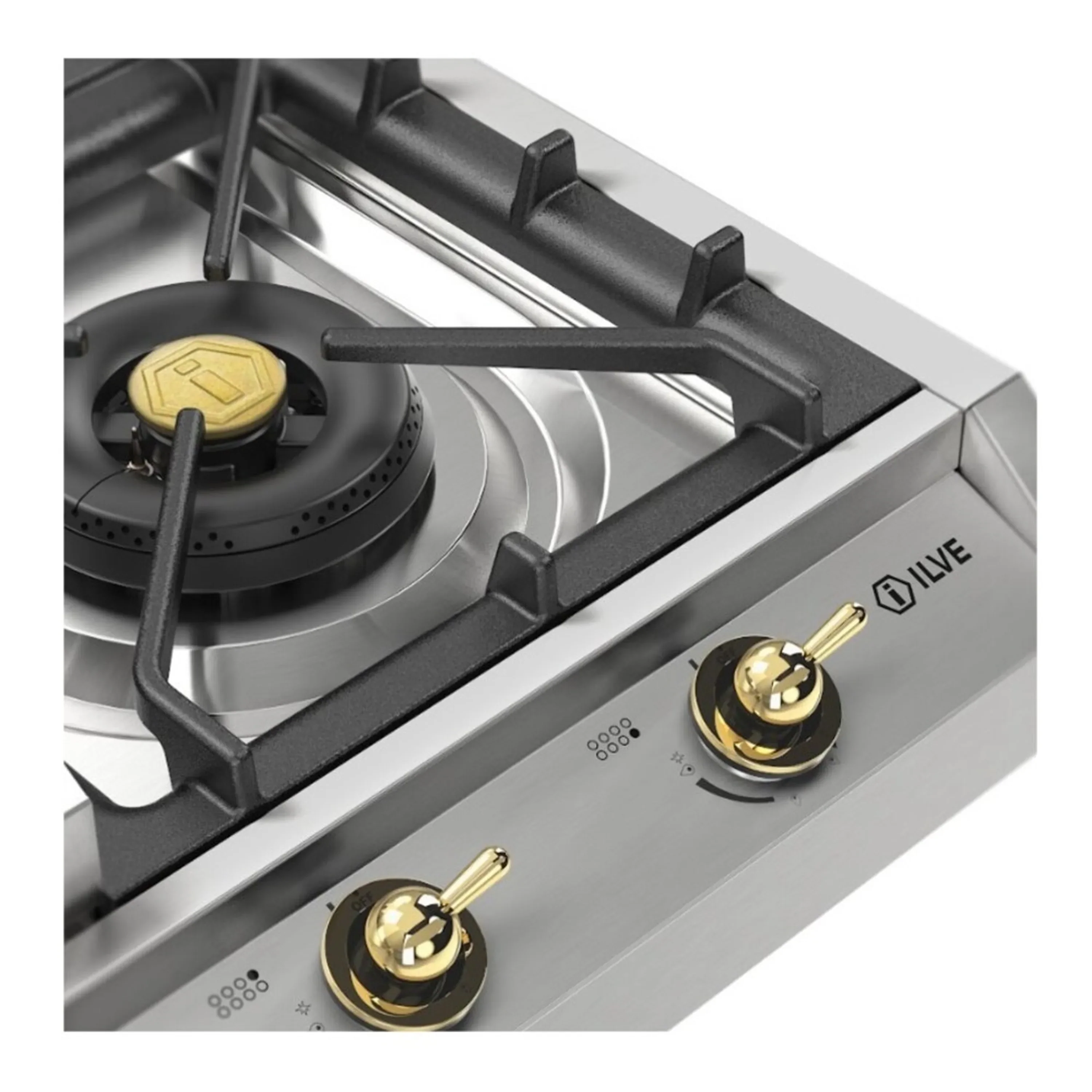 ILVE Nostalgie II 48-Inch Built-In Propane Gas Cooktop with 8 Burners, Griddle in Stainless Steel (UHCP1265FNSSGLP) - Image 6