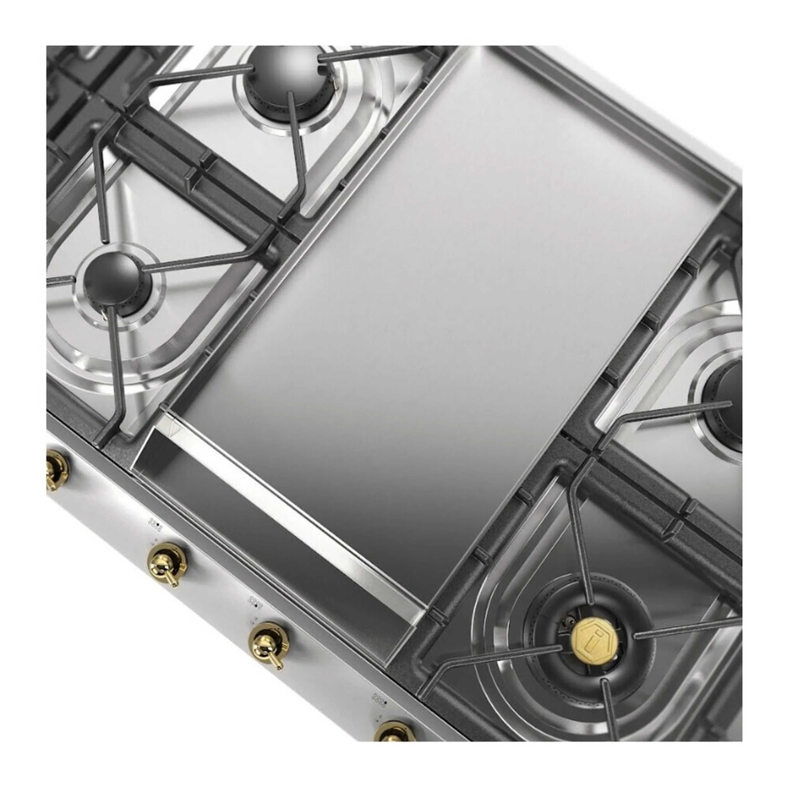 ILVE Nostalgie II 48-Inch Built-In Propane Gas Cooktop with 8 Burners, Griddle in Stainless Steel (UHCP1265FNSSGLP) - Image 7