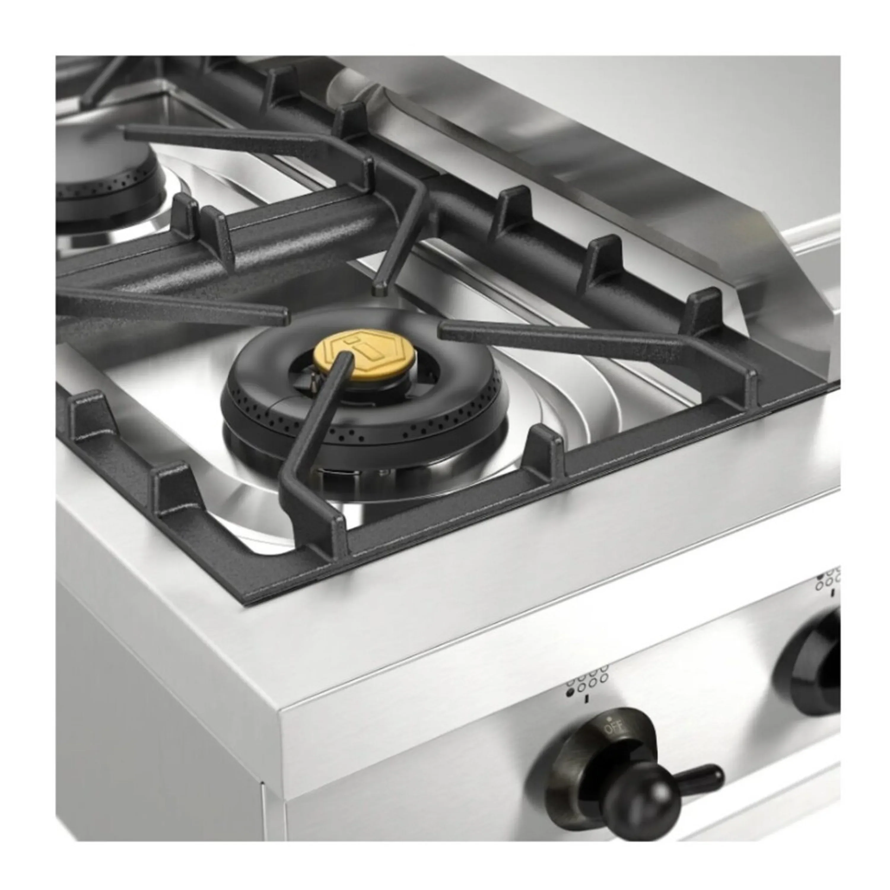 ILVE Nostalgie II 48 inch Built-In Natural Gas Rangetop with Griddle, in Stainless Steel (UHCP48FNSSB) - Image 8