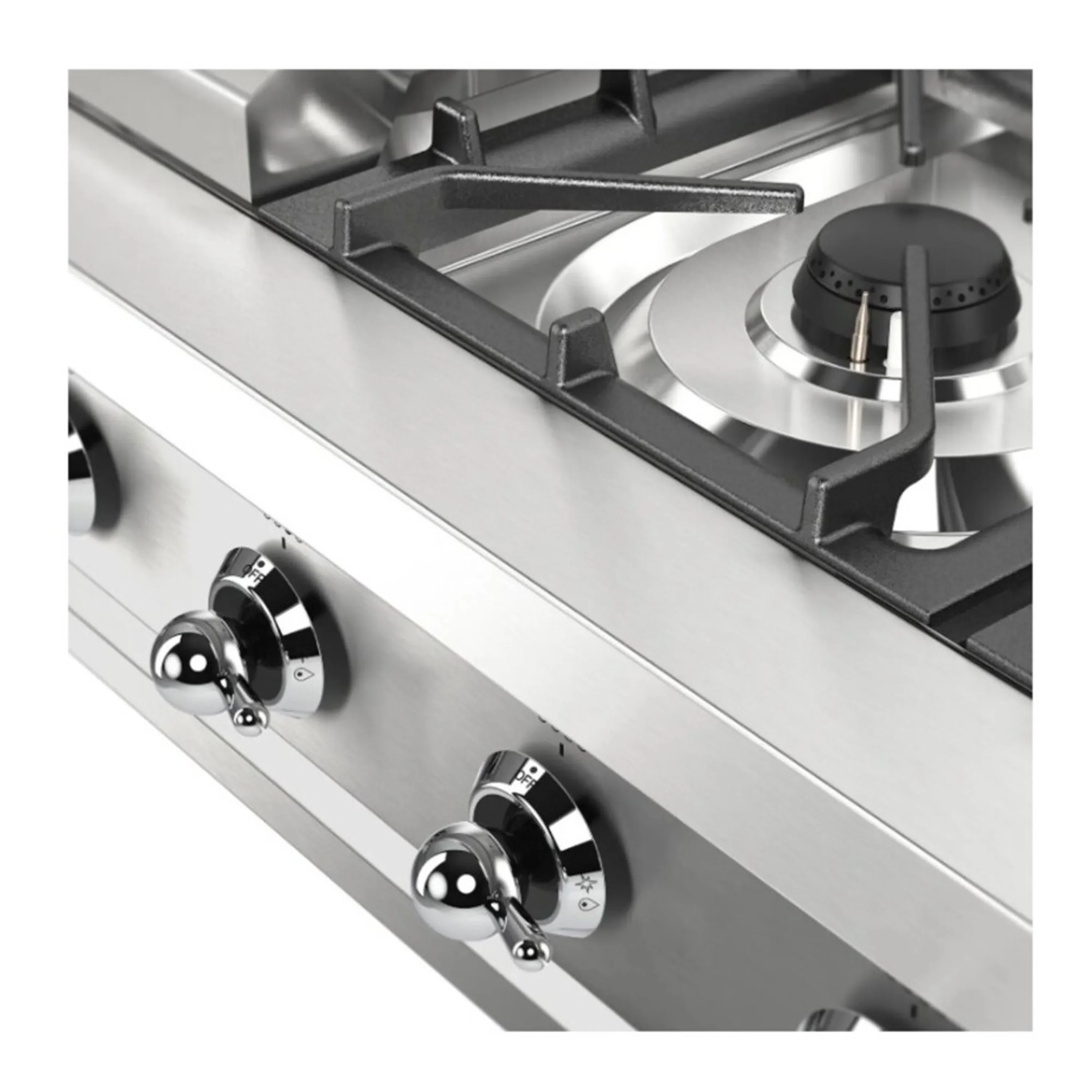 ILVE Nostalgie II 48 inch Built-In Propane Gas Rangetop with Griddle, in Stainless Steel (UHCP48FNSSCLP) - Image 6