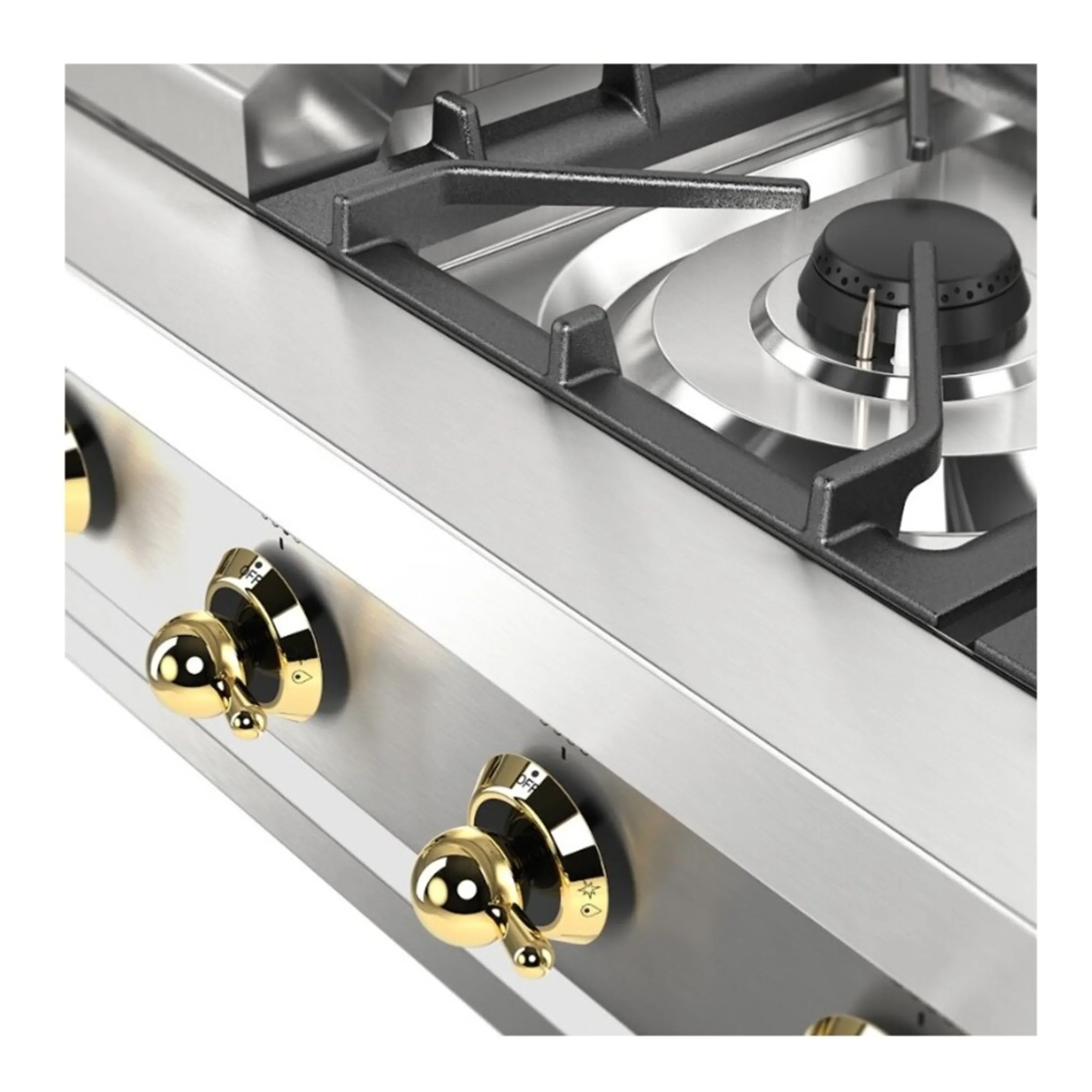 ILVE Nostalgie II 48-Inch Built-In Propane Gas Rangetop with Griddle in Stainless Steel (UHCP48FNSSG) - Image 6