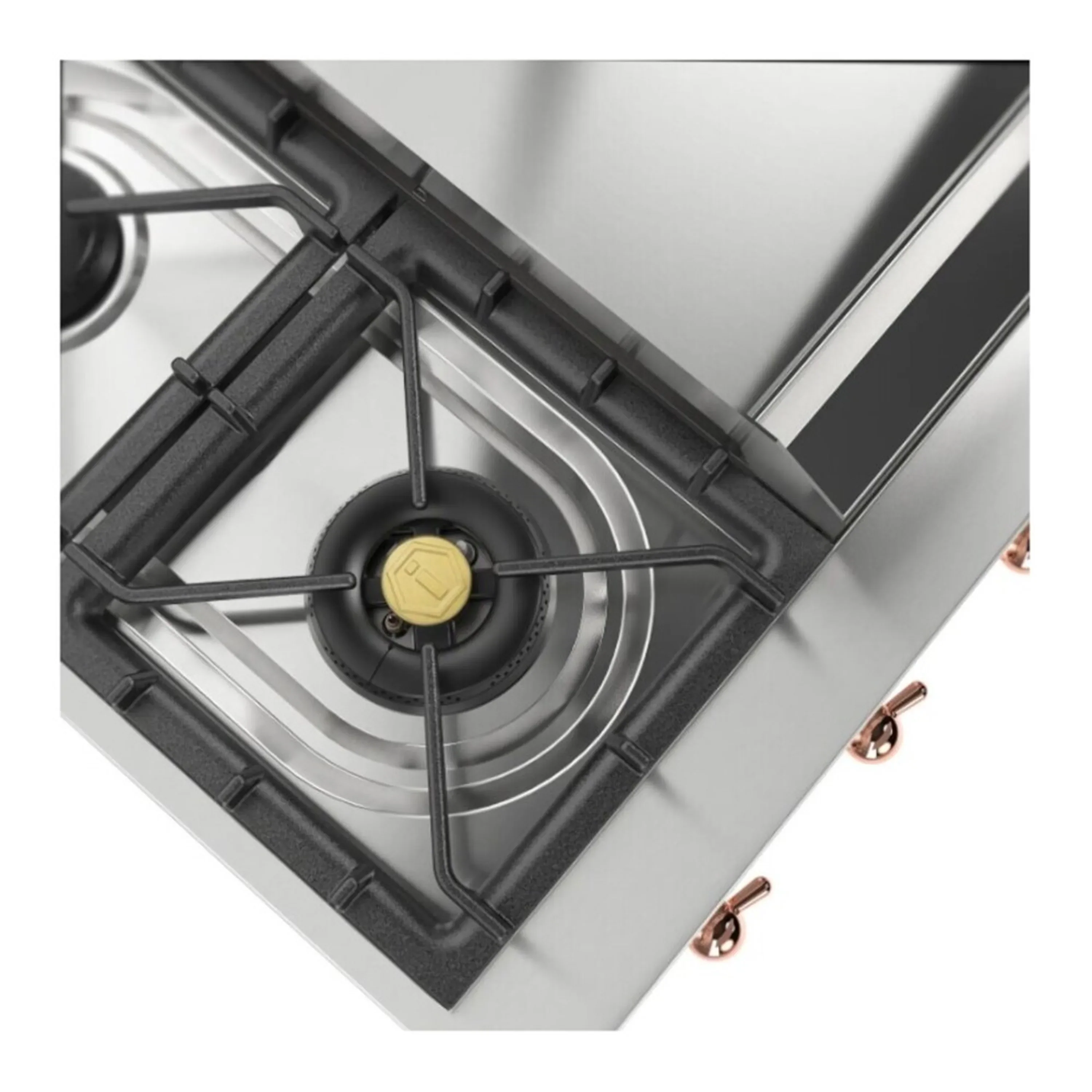 ILVE Nostalgie II 48 inch Built-In Natural Gas Rangetop with Griddle, in Stainless Steel (UHCP48FNSSP) - Image 7