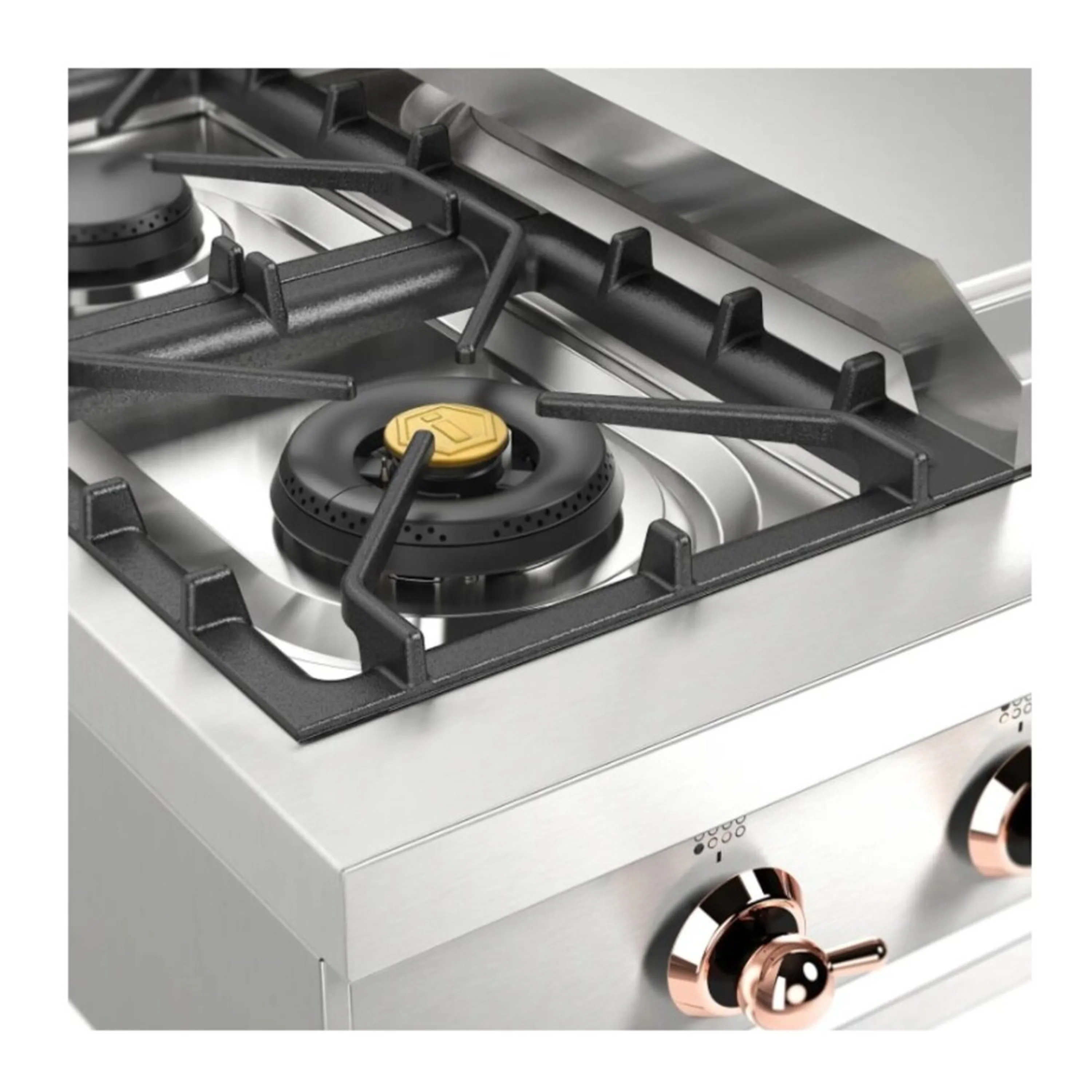 ILVE Nostalgie II 48 inch Built-In Natural Gas Rangetop with Griddle, in Stainless Steel (UHCP48FNSSP) - Image 8