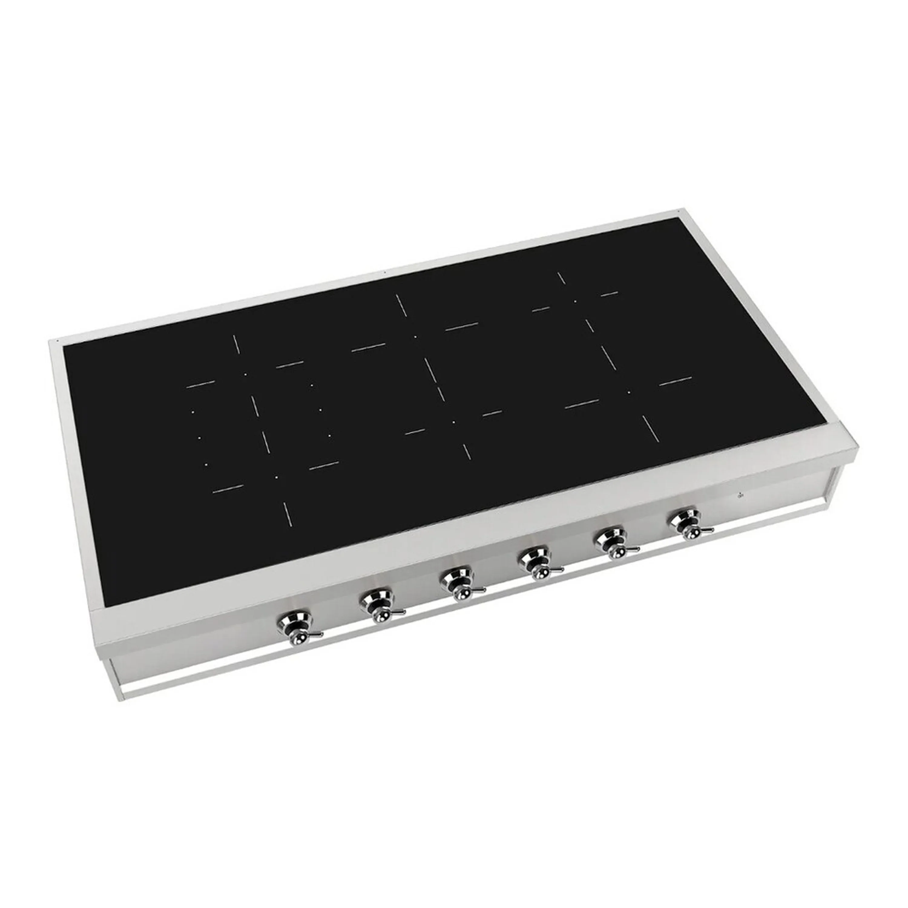 ILVE Nostalgie II 48 inch Built-In Induction Rangetop with 6 Elements, Stainless Steel (UHCPI486NSSC) - Image 3