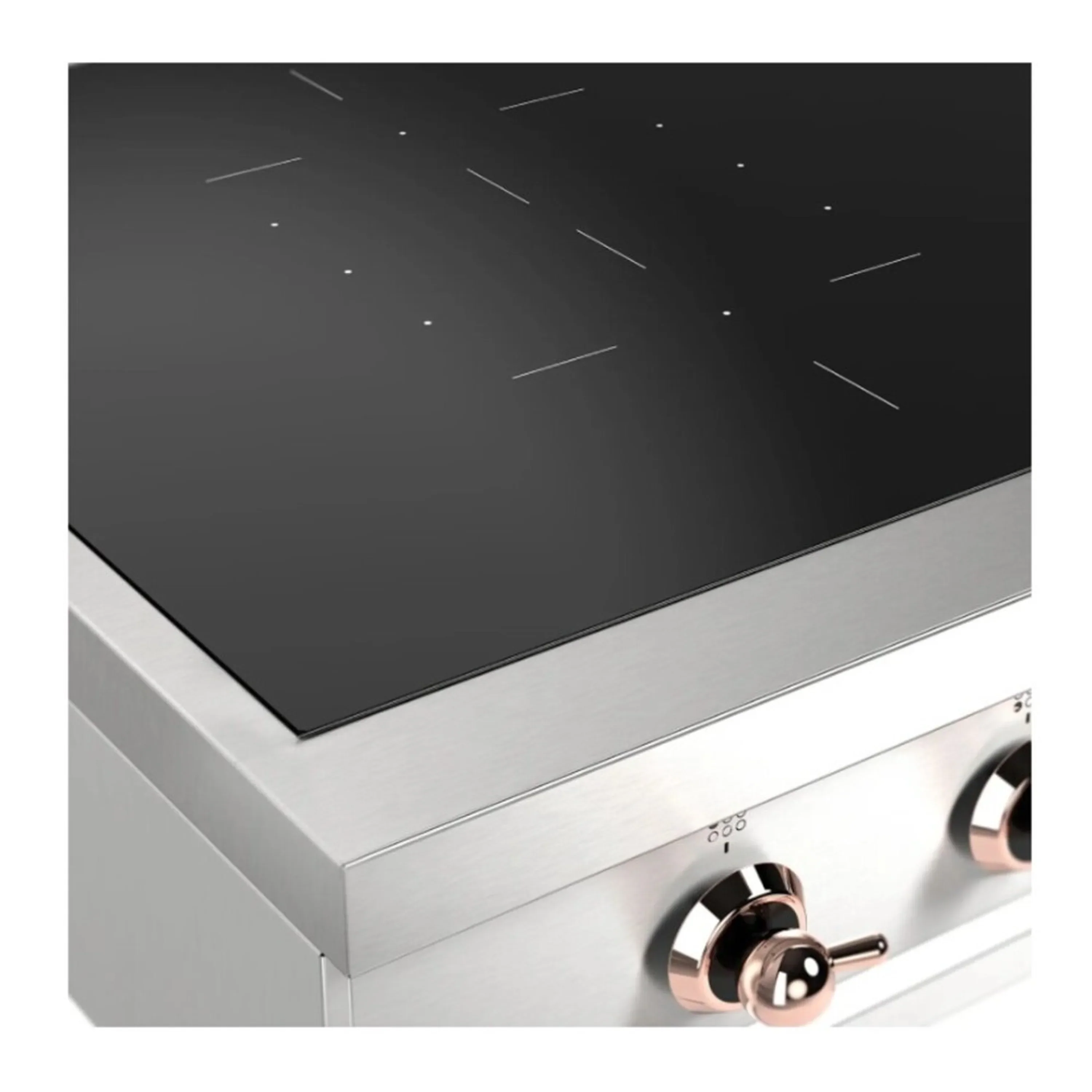 ILVE Nostalgie II 48 inch Built-In Induction Rangetop with 6 Elements, Stainless Steel (UHCPI486NSSP) - Image 7