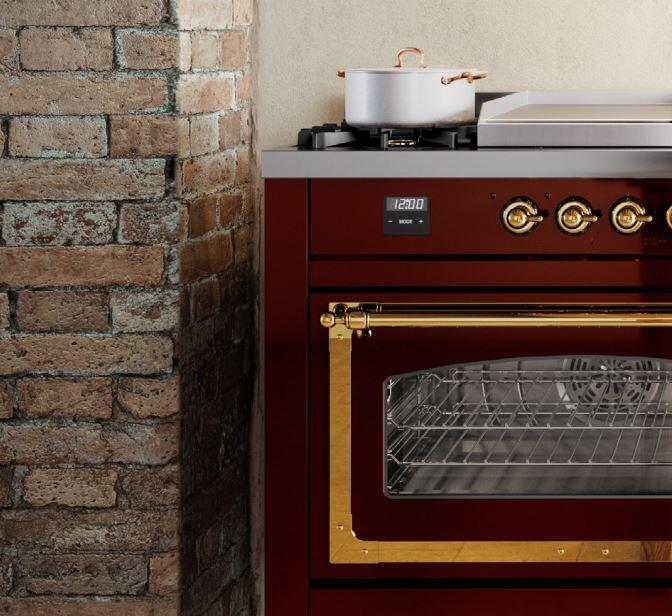 ILVE Nostalgie II 48-Inch Freestanding Natural Gas Dual Fuel Range in Stainless Steel with Chrome Trim (UP48FNMPSSC) - Image 11