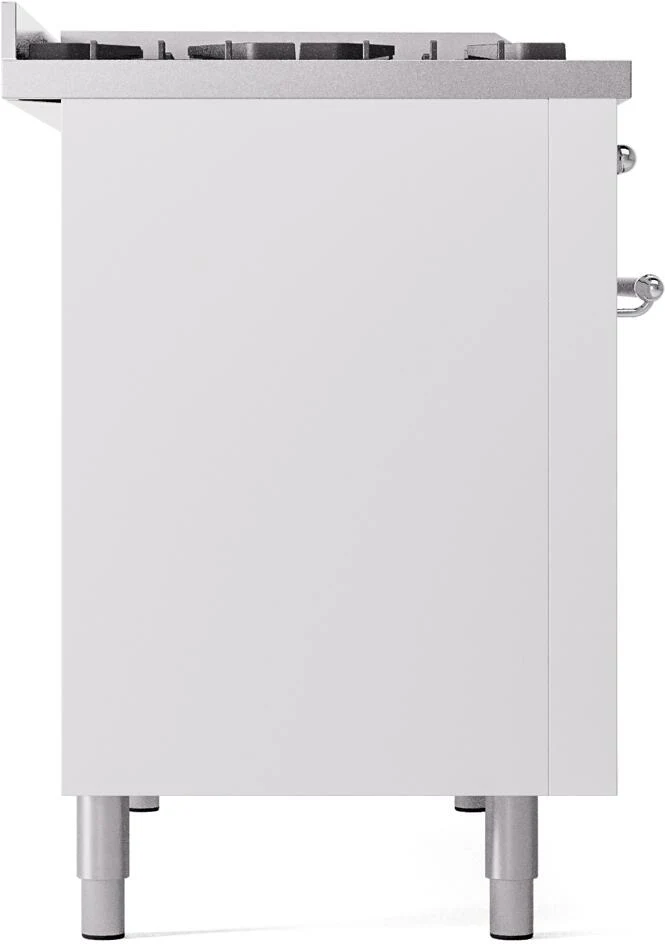 ILVE Nostalgie II 48-Inch Freestanding Natural Gas Dual Fuel Range in White with Chrome Trim (UP48FNMPWHC) - Image 12