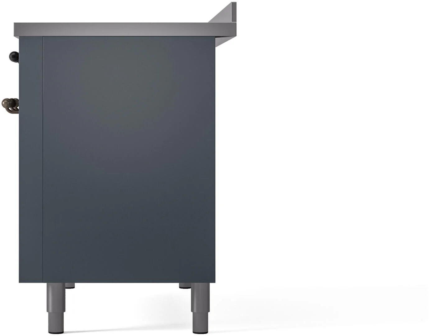 ILVE Nostalgie II 48-Inch Freestanding Electric Induction Range in Blue Grey with Bronze Trim (UPI486NMPBGB) - Image 8