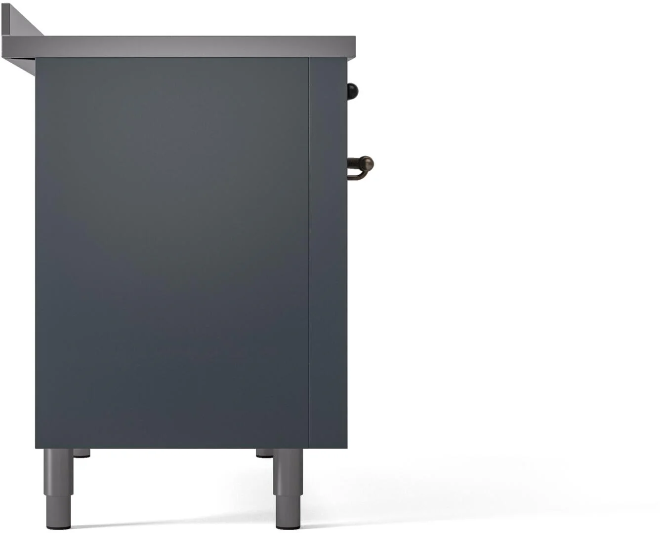 ILVE Nostalgie II 48-Inch Freestanding Electric Induction Range in Blue Grey with Bronze Trim (UPI486NMPBGB) - Image 9