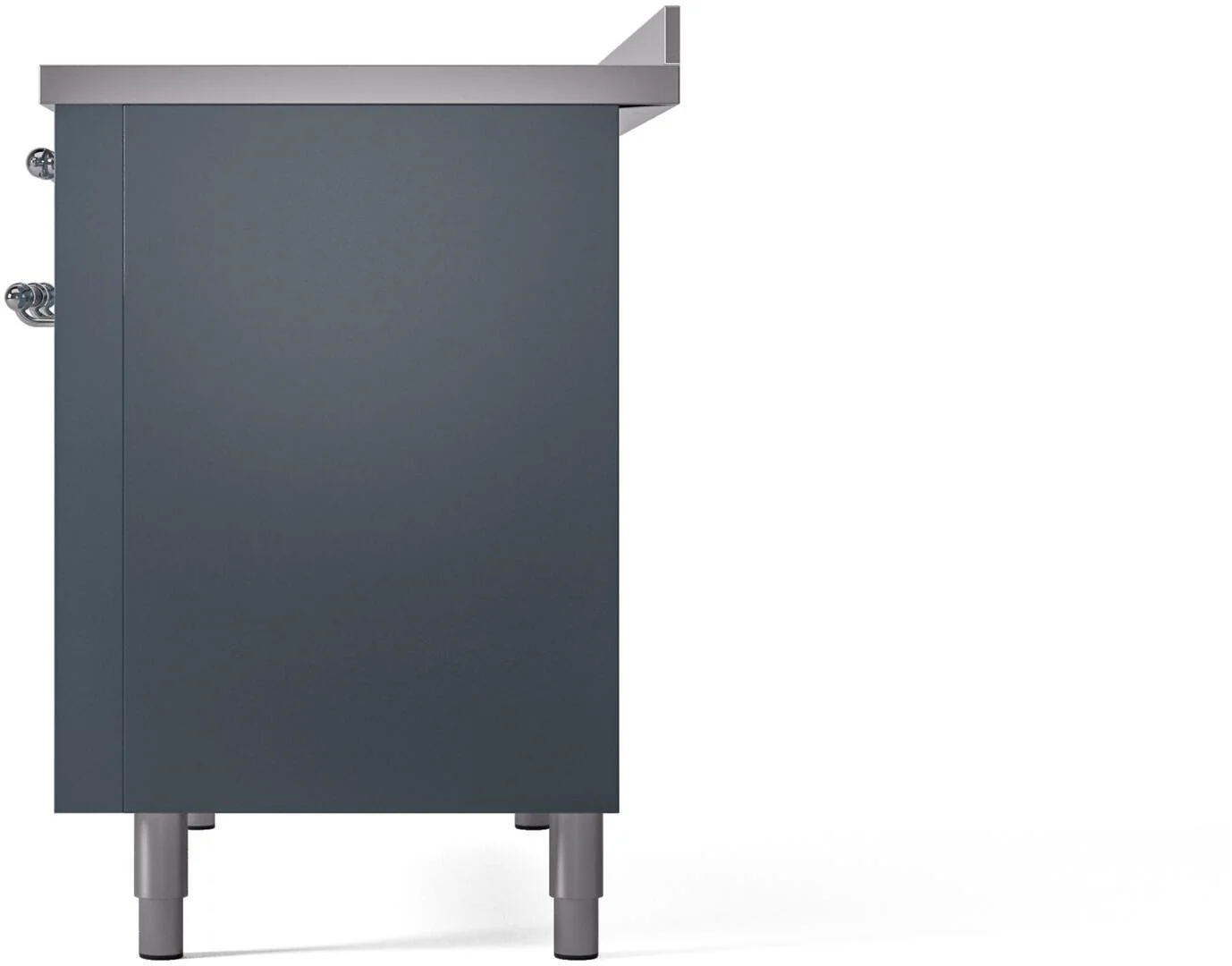 ILVE Nostalgie II 48-Inch Freestanding Electric Induction Range in Blue Grey with Chrome Trim (UPI486NMPBGC) - Image 9