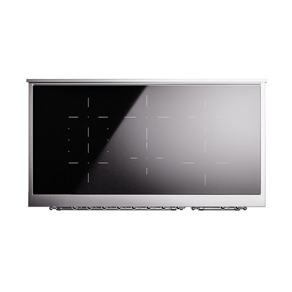 ILVE Nostalgie II 48-Inch Freestanding Electric Induction Range in Custom RAL with Chrome Trim (UPI486NMPRAC) - Image 4