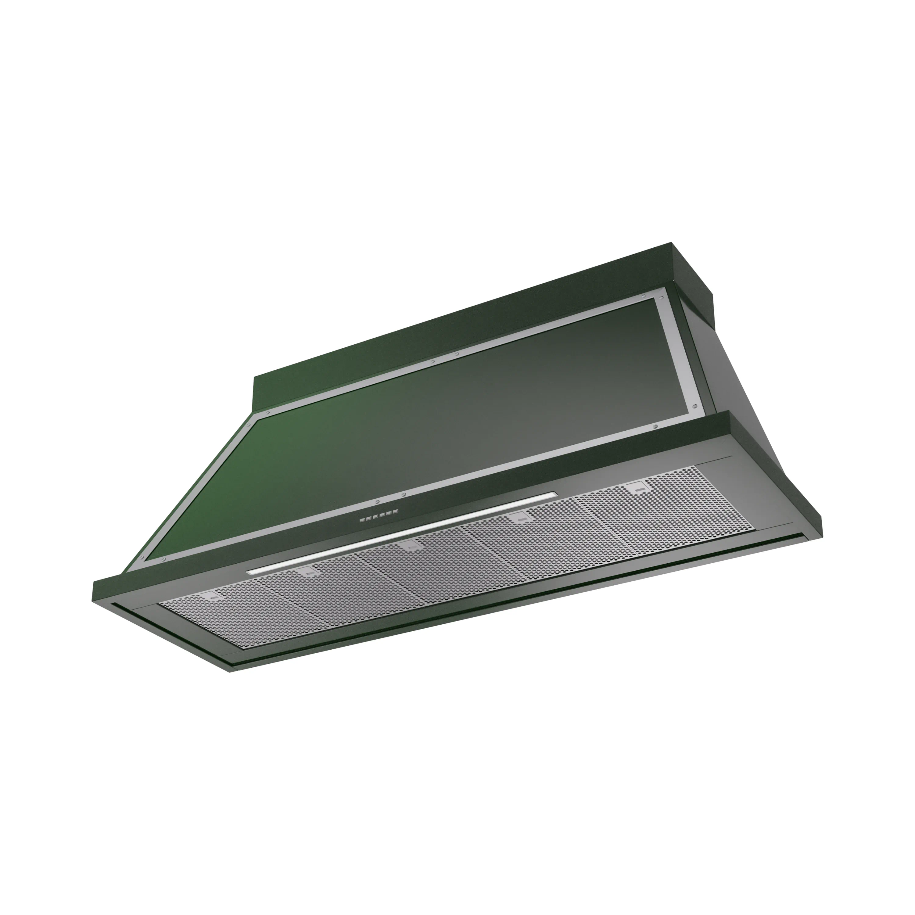 ILVE Nostalgie II 60-Inch 600 CFM Wall Mounted Range Hood in Emerald Green with Chrome Trim (UANB60EGC) - Image 2
