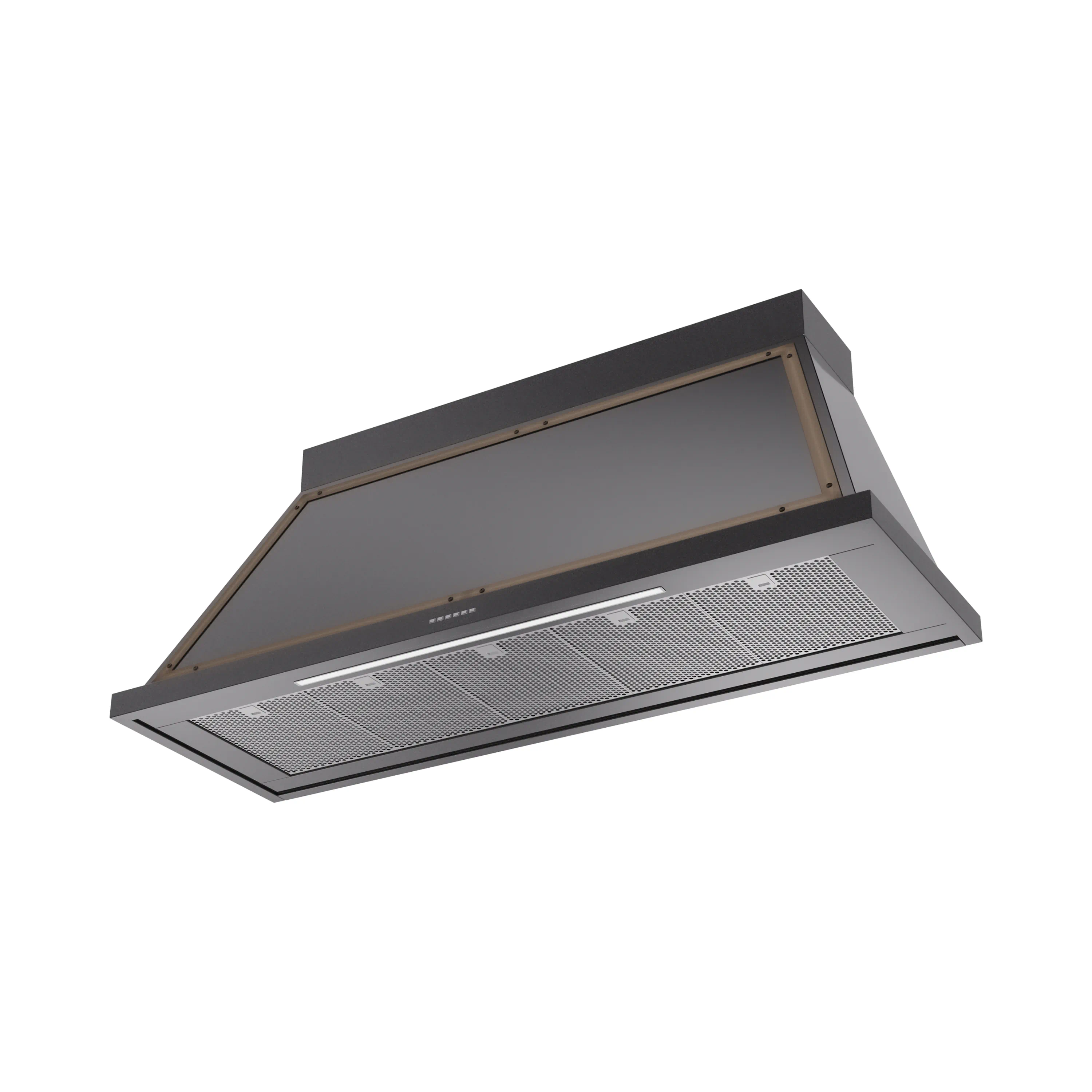 ILVE Nostalgie II 60-Inch 600 CFM Wall Mounted Range Hood in Glossy Black with Bronze Trim (UANB60BKB) - Image 2