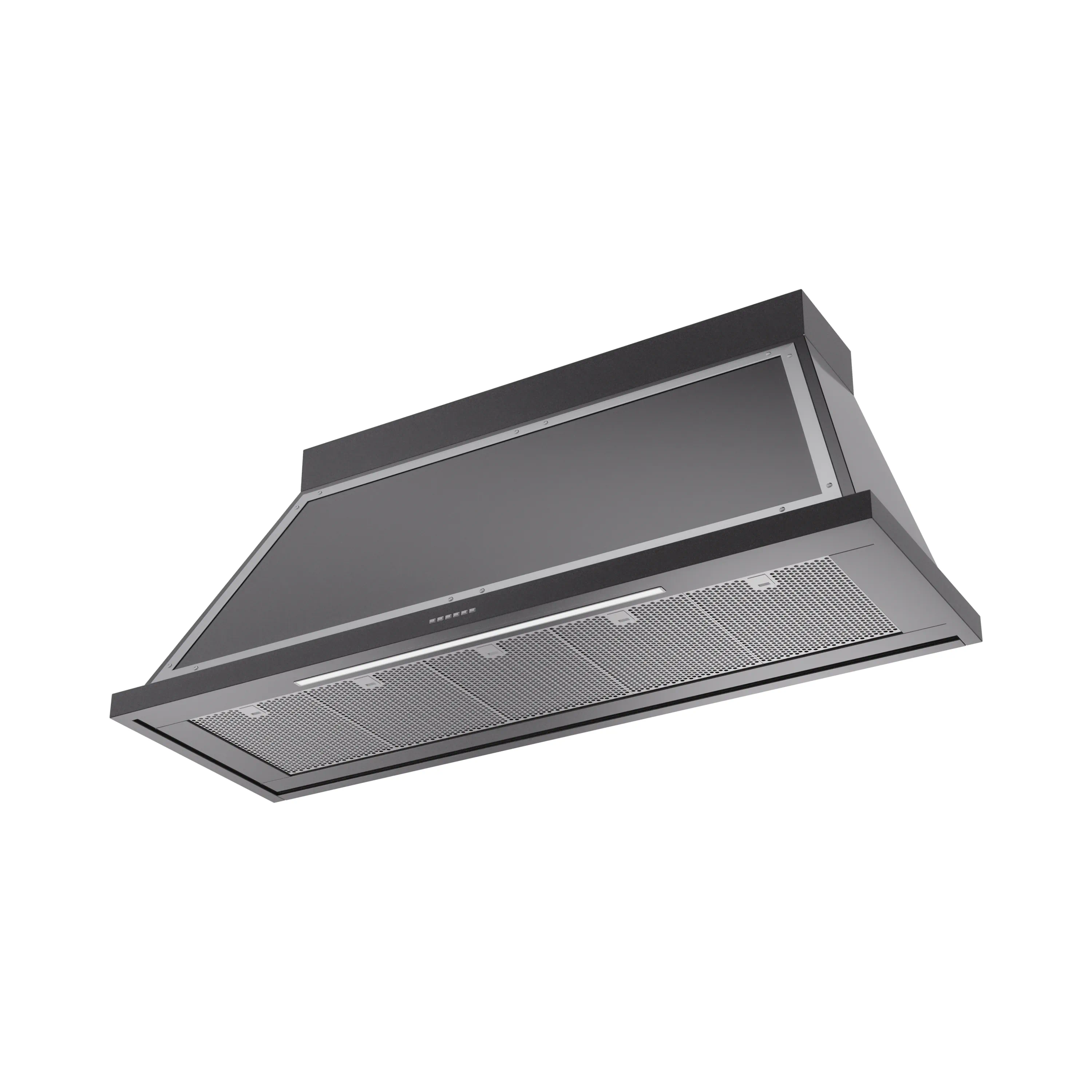 ILVE Nostalgie II 60-Inch 600 CFM Wall Mounted Range Hood in Glossy Black with Chrome Trim (UANB60BKC) - Image 2