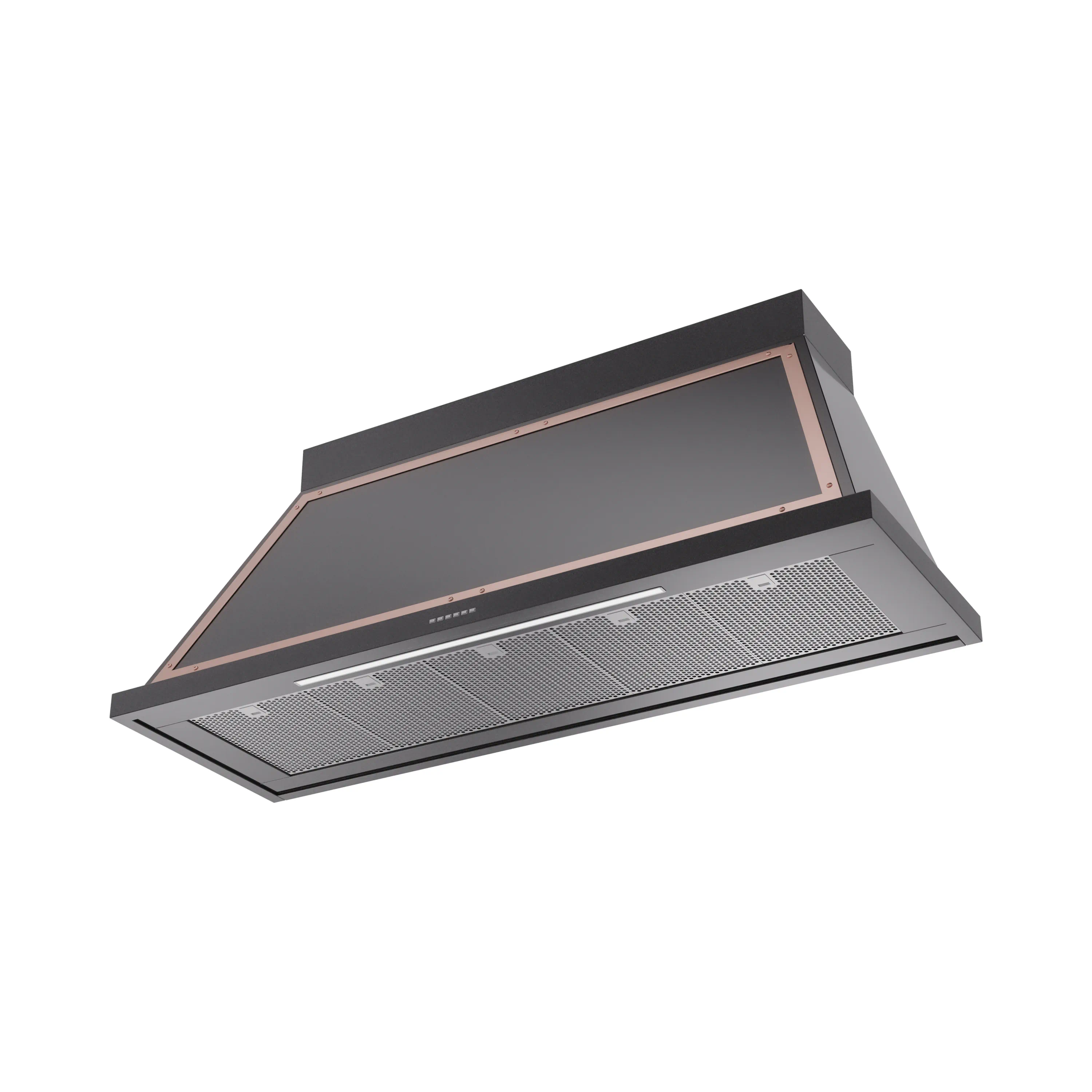 ILVE Nostalgie II 60-Inch 600 CFM Wall Mounted Range Hood in Glossy Black with Copper Trim (UANB60BKP) - Image 2
