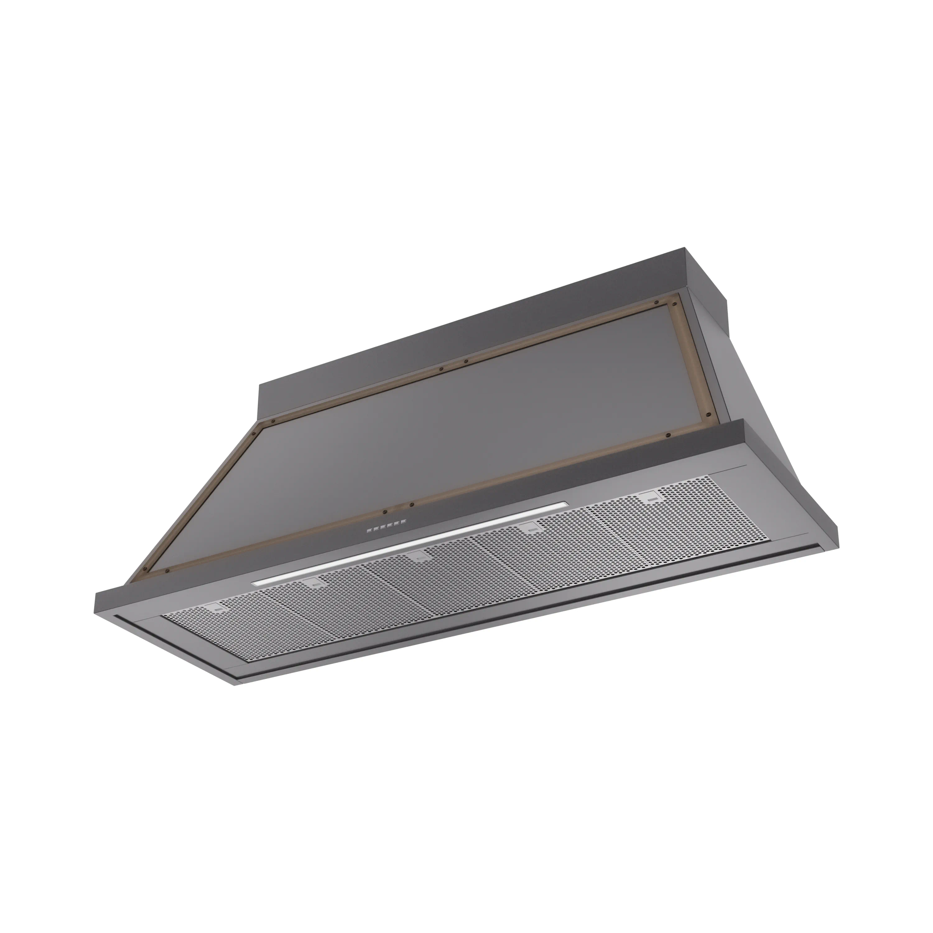 ILVE Nostalgie II 60-Inch 600 CFM Wall Mounted Range Hood in Graphite Matte with Bronze Trim (UANB60MGB) - Image 2