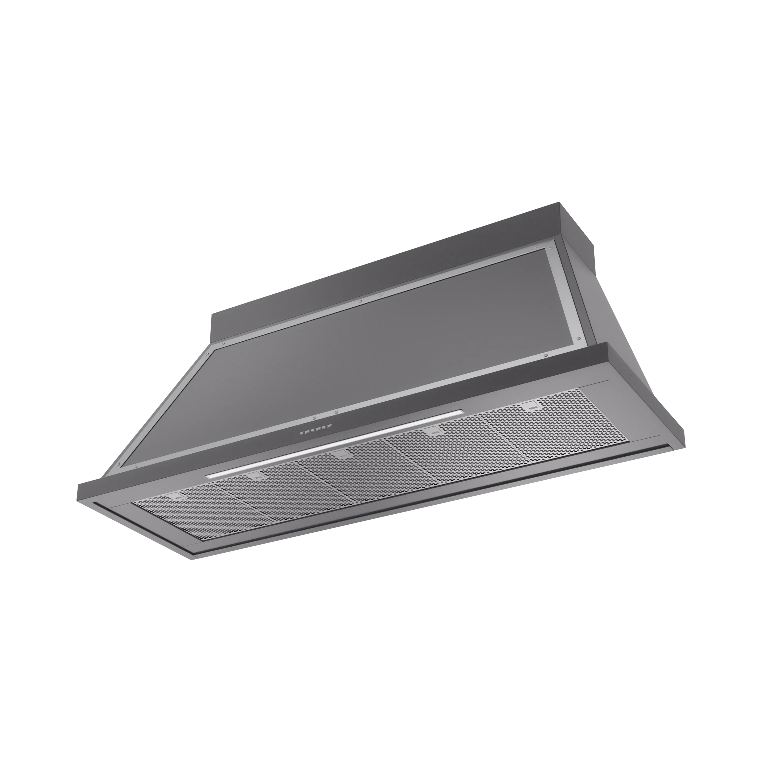 ILVE Nostalgie II 60-Inch 600 CFM Wall Mounted Range Hood in Graphite Matte with Chrome Trim (UANB60MGC) - Image 2