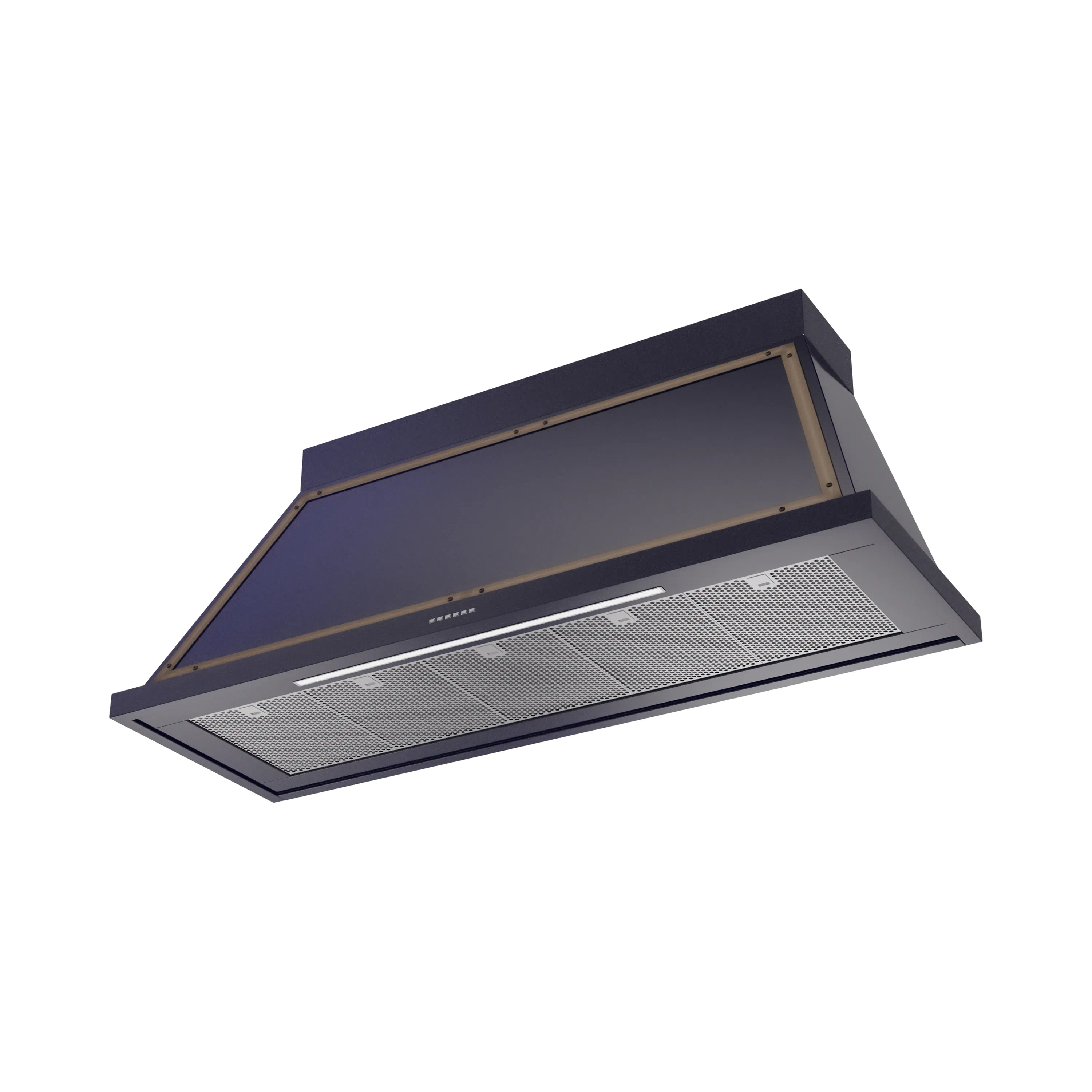 ILVE Nostalgie II 60-Inch 600 CFM Wall Mounted Range Hood in Midnight Blue with Bronze Trim (UANB60MBB) - Image 2
