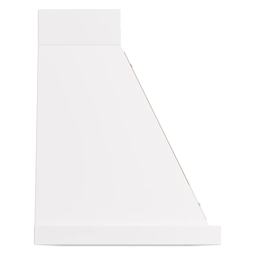 ILVE Nostalgie II 60-Inch 600 CFM Wall Mounted Range Hood in White with Brass Trim (UANB60WHG) - Image 3