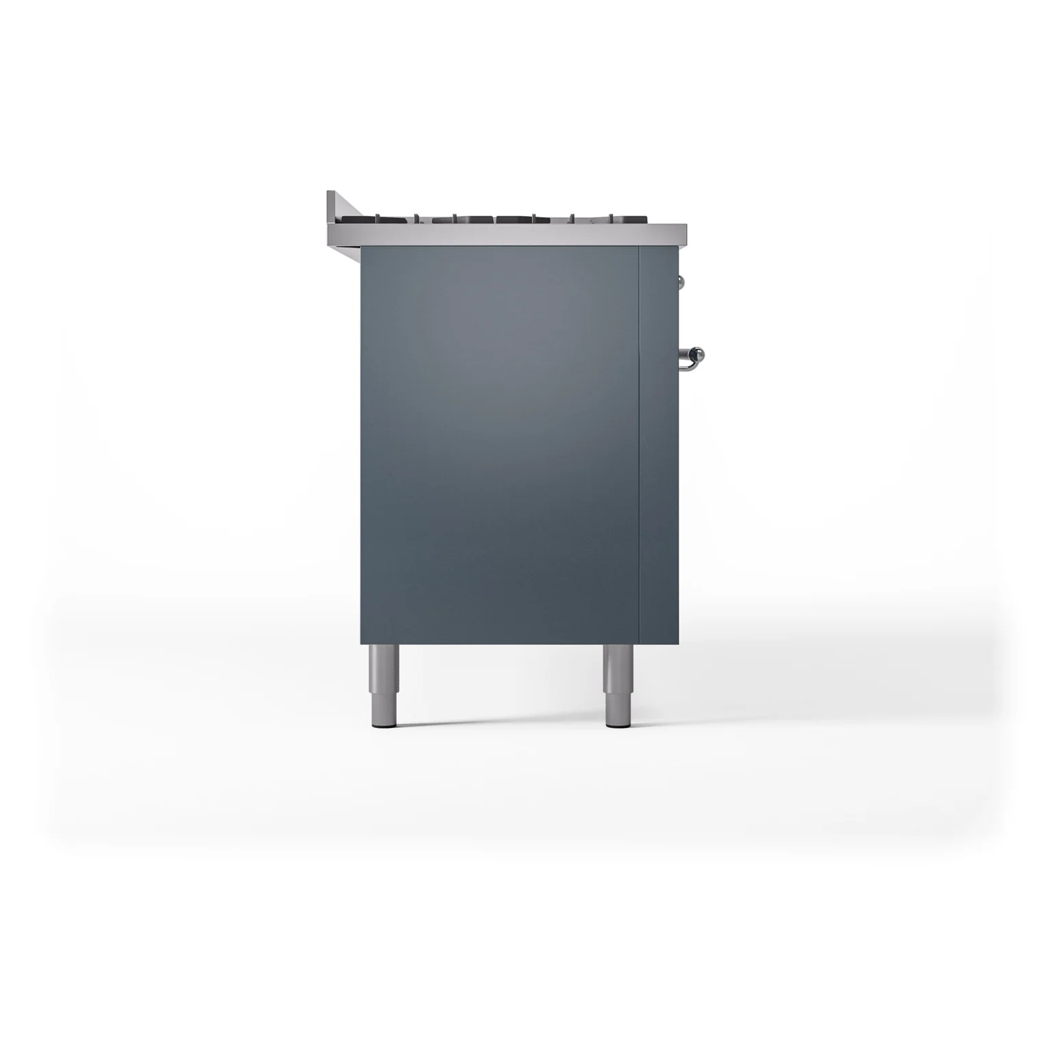 ILVE Nostalgie II 60-Inch Dual Fuel Freestanding Range in Blue Grey with Chrome Trim (UP60FNMPBGCLP) - Image 9