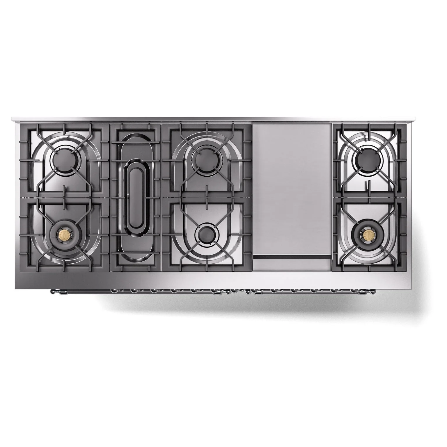 ILVE Nostalgie II 60-Inch Freestanding Natural Gas Dual Fuel Range in Blue Grey with Chrome Trim (UP60FNMPBGC) - Image 4