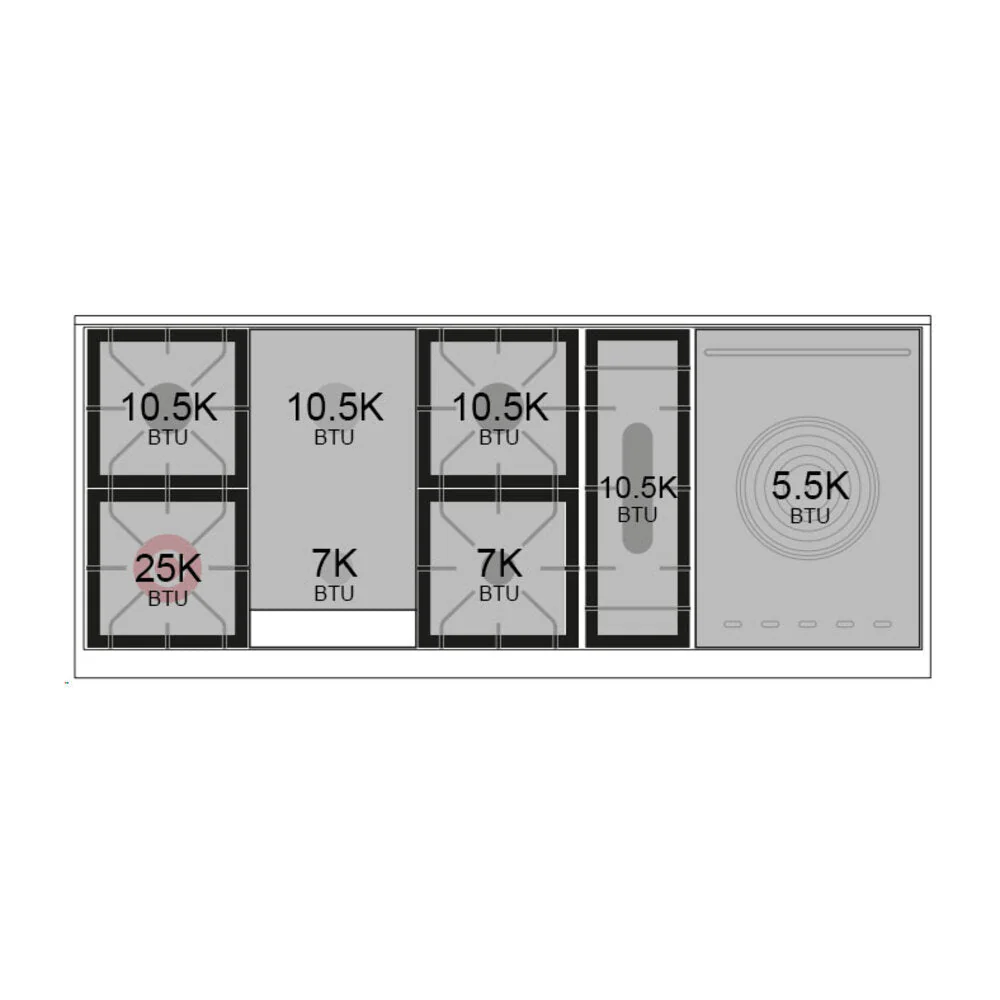 ILVE Nostalgie II 60-Inch Natural Gas Dual Fuel Range with 7 Burners, Griddle, & French Top with Solid Door Oven in Custom RAL with Bronze Trim (UP60FSQNMPRAB) - Image 4