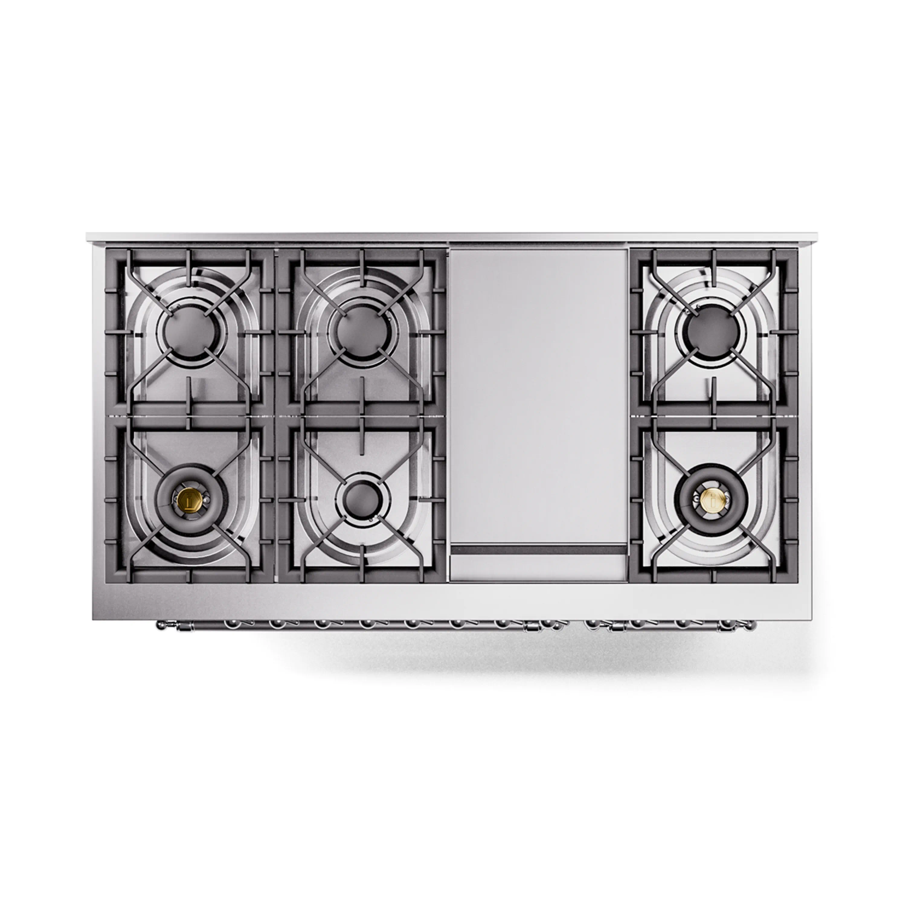 ILVE Nostalgie II Noblesse 48-Inch Freestanding Natural Gas Dual Fuel Range in Stainless Steel with Chrome Trim (UN48FNMPSSC) - Image 4
