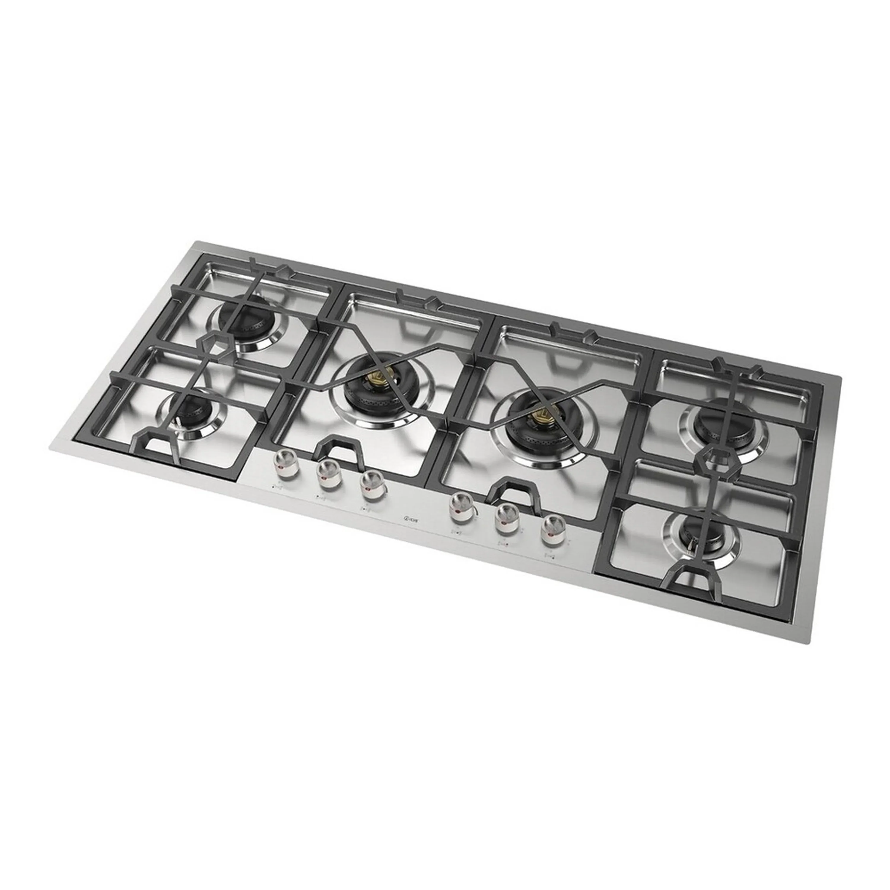 ILVE Panoramagic 48-Inch Built-In Gas Cooktop with Total Black Brass Burners in Stainless Steel with 6 Sealed Burners (UHCPMT125SS) - Image 3