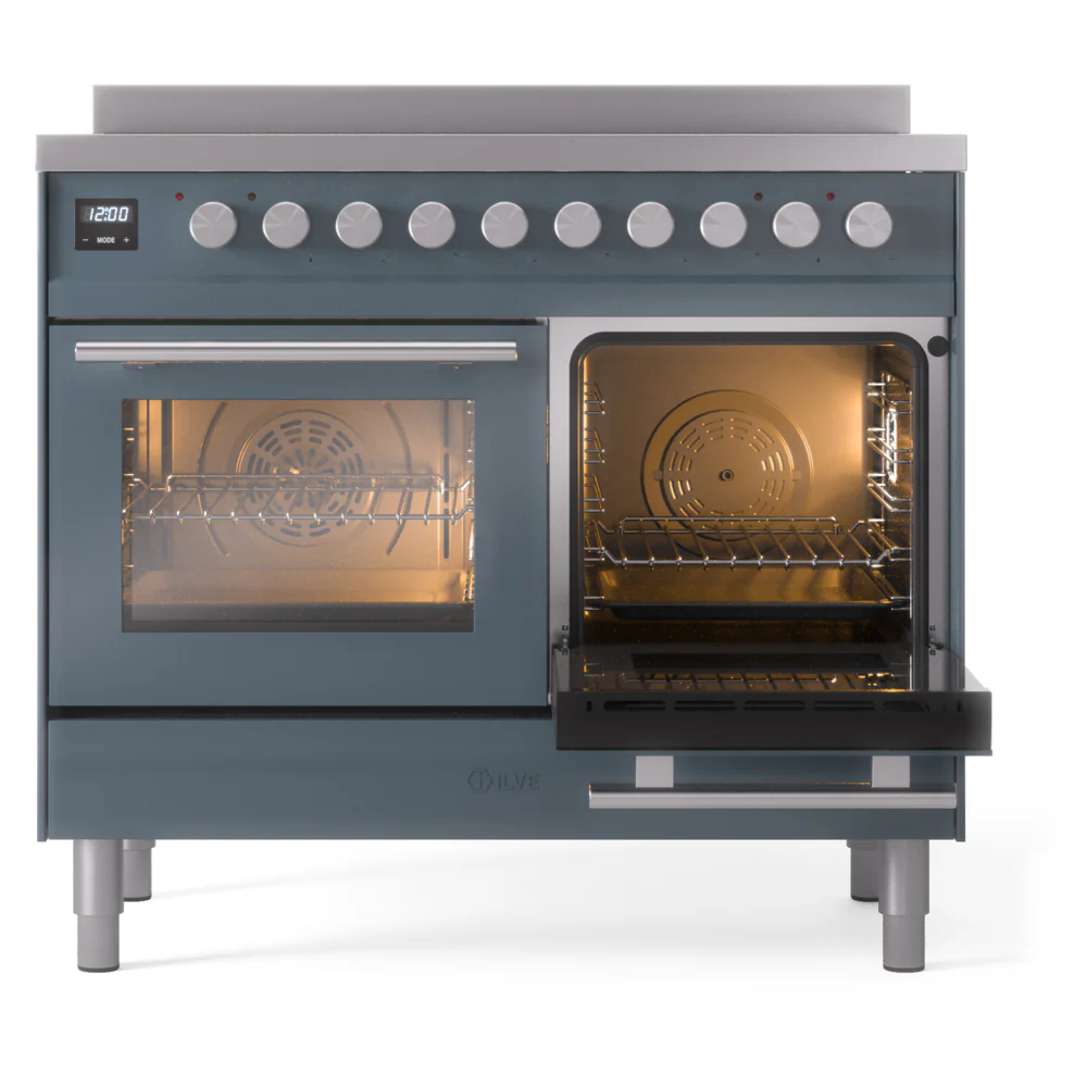 ILVE Professional Plus II 40-Inch Induction Range in Blue Grey (UPDI406WMPBG) - Image 6