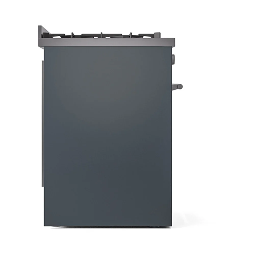 ILVE Professional Plus II 30-Inch Natural Gas Dual Fuel Range with Solid Door in Blue Grey (UP30QMPBG) - Image 4