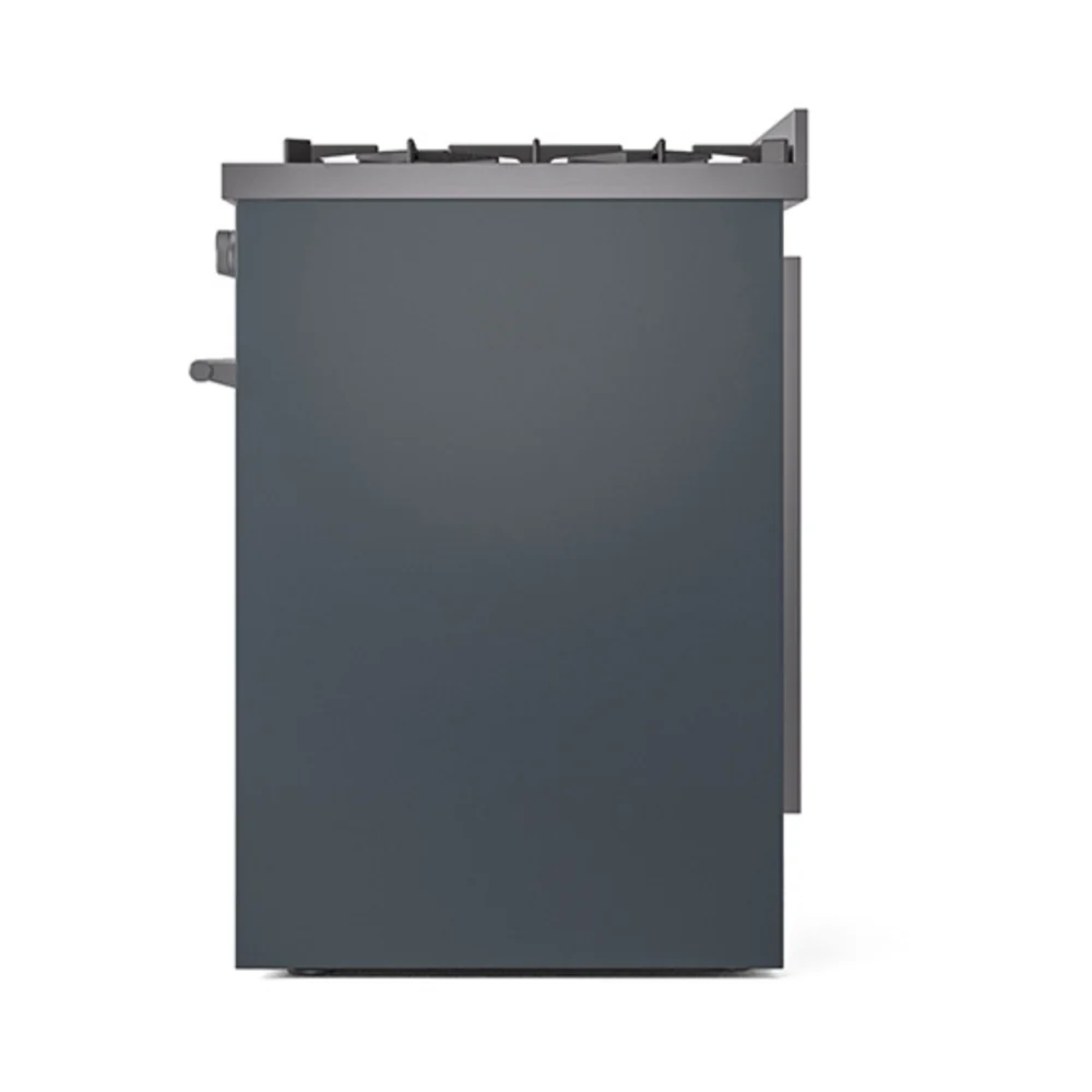 ILVE Professional Plus II 30-Inch Natural Gas Dual Fuel Range with Solid Door in Blue Grey (UP30QMPBG) - Image 5
