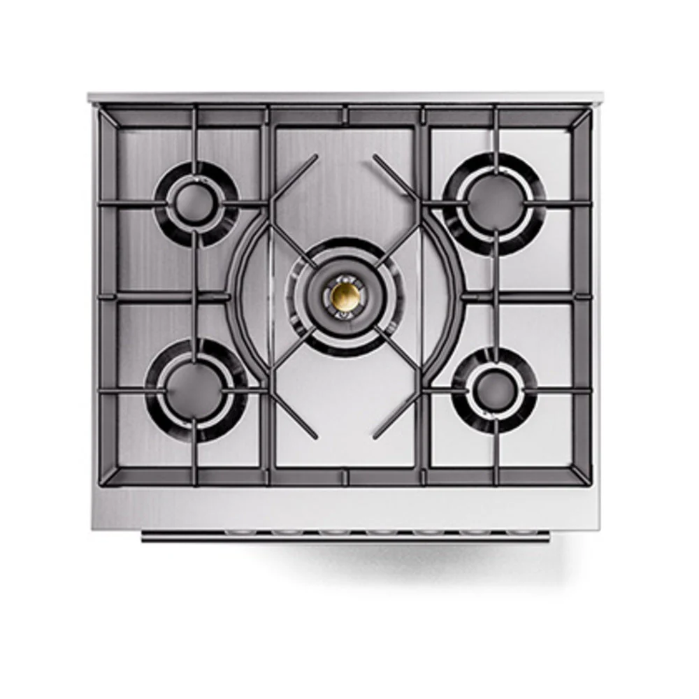 ILVE Professional Plus II 30-Inch Natural Gas Dual Fuel Range with Solid Door in Matte Graphite (UP30QMPMG) - Image 3