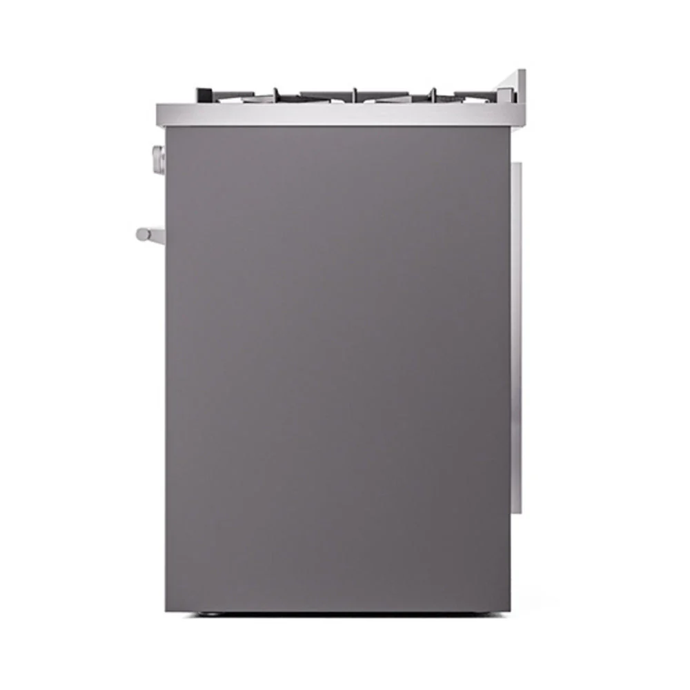 ILVE Professional Plus II 30-Inch Natural Gas Dual Fuel Range with Solid Door in Matte Graphite (UP30QMPMG) - Image 5