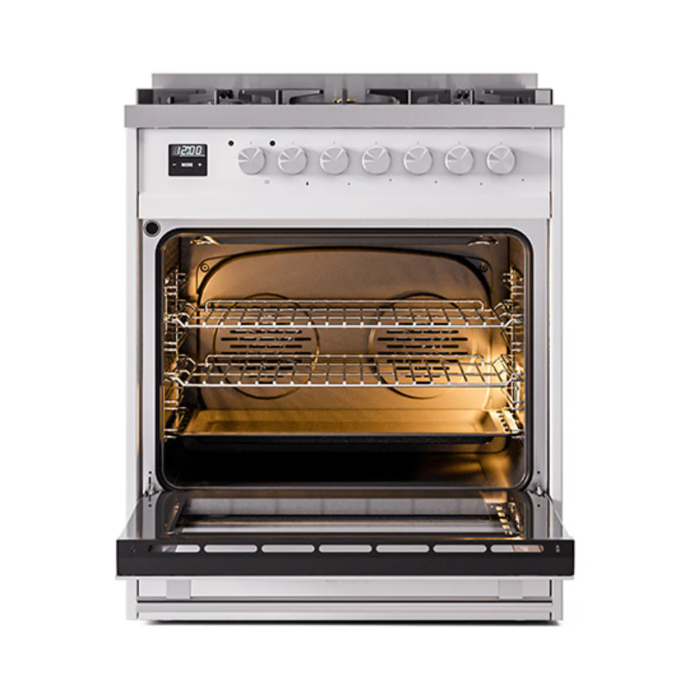 ILVE Professional Plus II 30-Inch Natural Gas Dual Fuel Range with Solid Door in RAL (UP30QMPRA) - Image 2