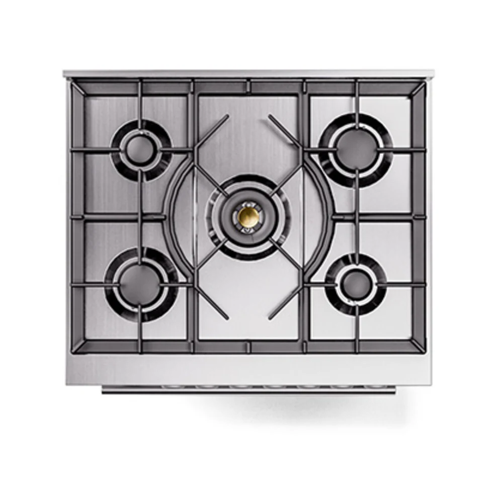 ILVE Professional Plus II 30-Inch Natural Gas Dual Fuel Range with Solid Door in RAL (UP30QMPRA) - Image 3