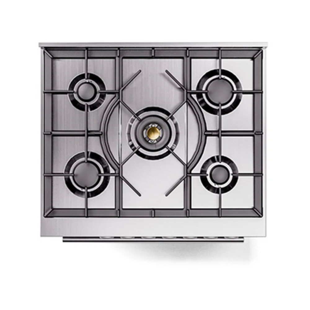 ILVE Professional Plus II 30-Inch Natural Gas Dual Fuel Range with Solid Door in Stainless Steel (UP30QMPSS) - Image 3