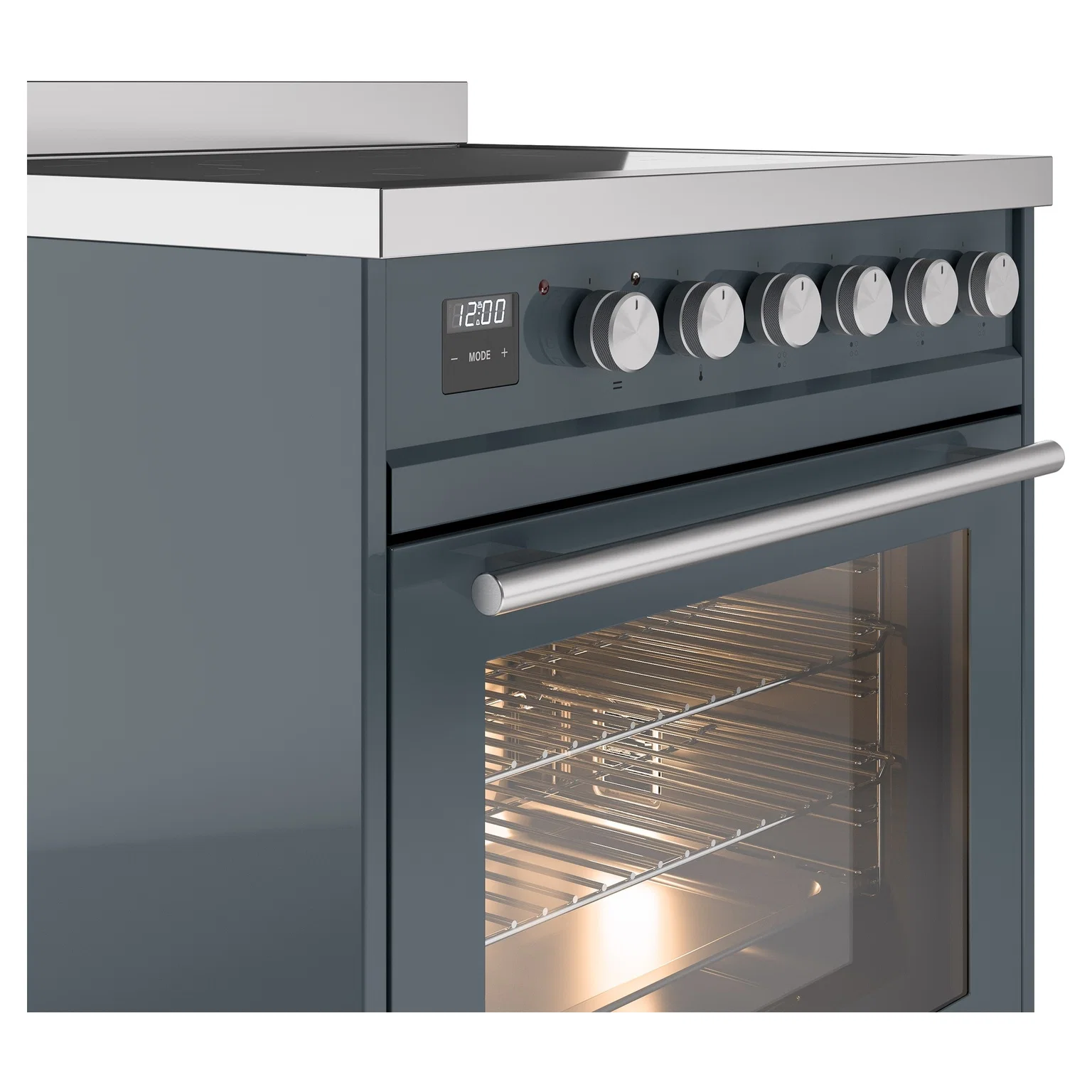 ILVE Professional Plus II 30-Inch Induction Range in Blue Grey (UPI304WMPBG) - Image 3