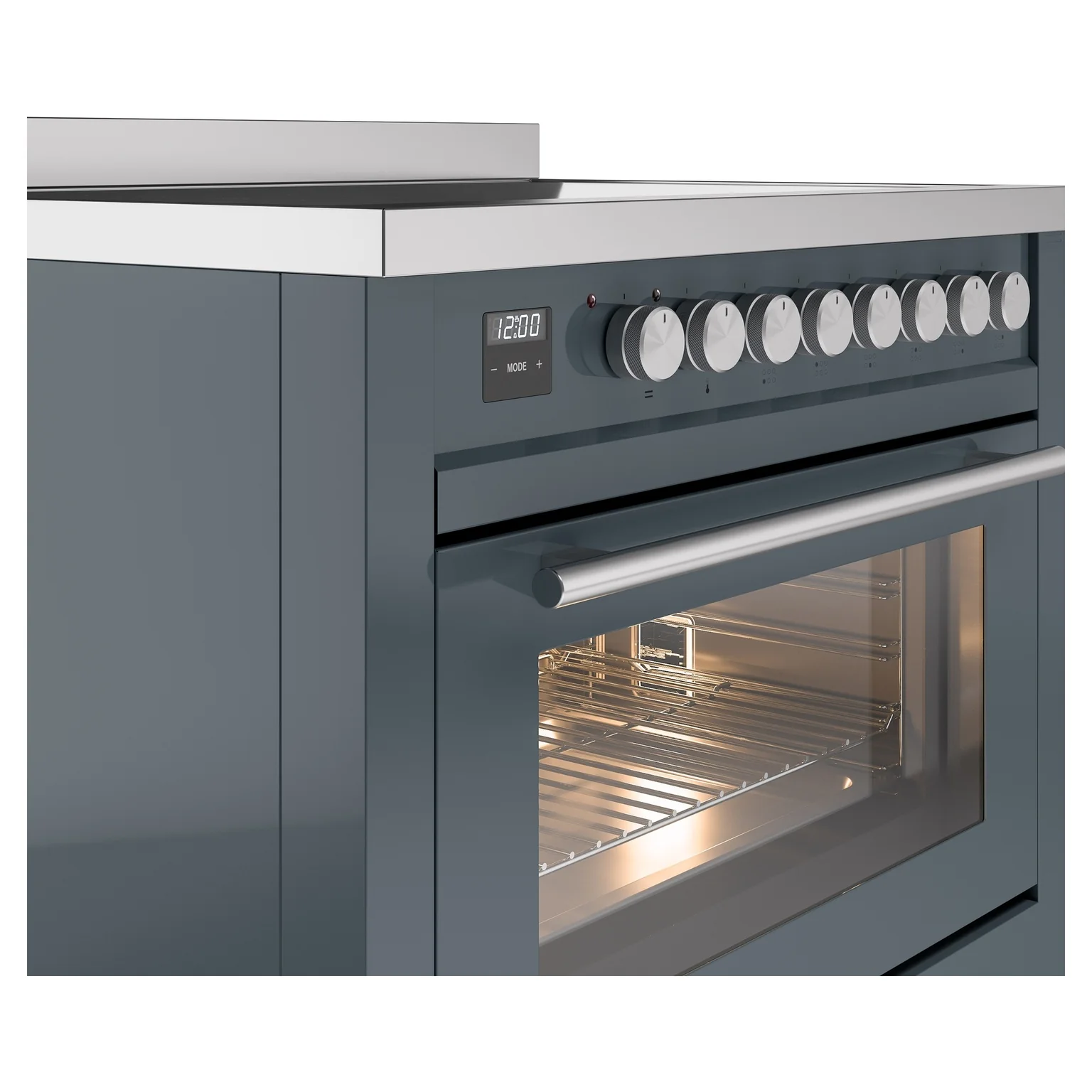 ILVE Professional Plus II 36-Inch Induction Range in Blue Grey (UPI366WMPBG) - Image 3